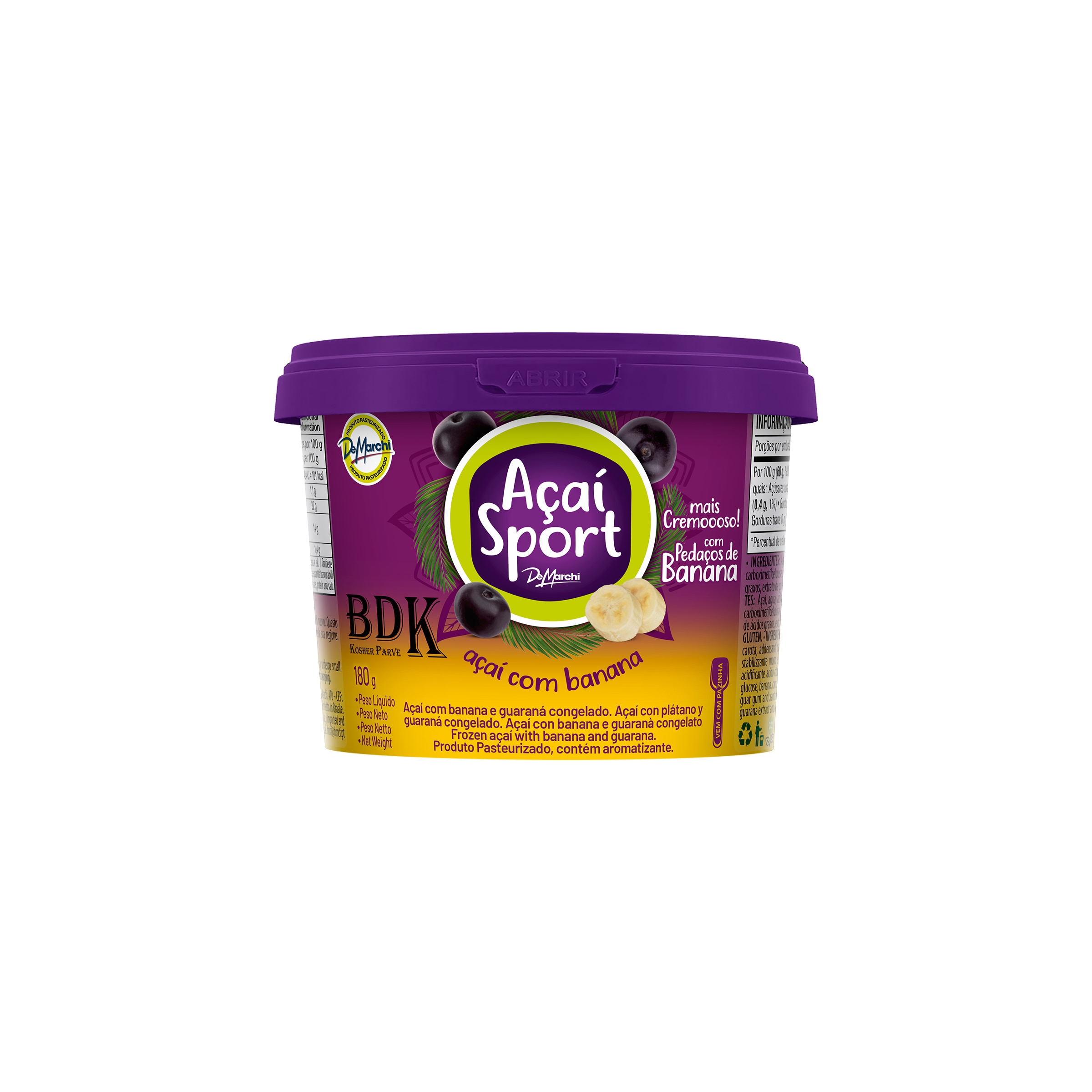 Açaí Sport com Banana embalagem 180 g