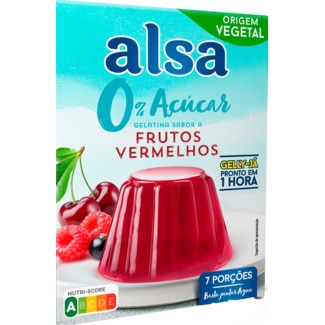Gelatina 0% de Frutos Vermelhos embalagem 42 g - Alsa
