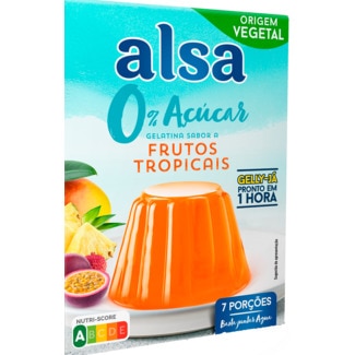 Gelatina  0% Frutos Tropicais embalagem 42 g - Alsa