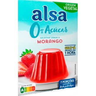 Gelatina 0% Morango embalagem 42 g - Alsa