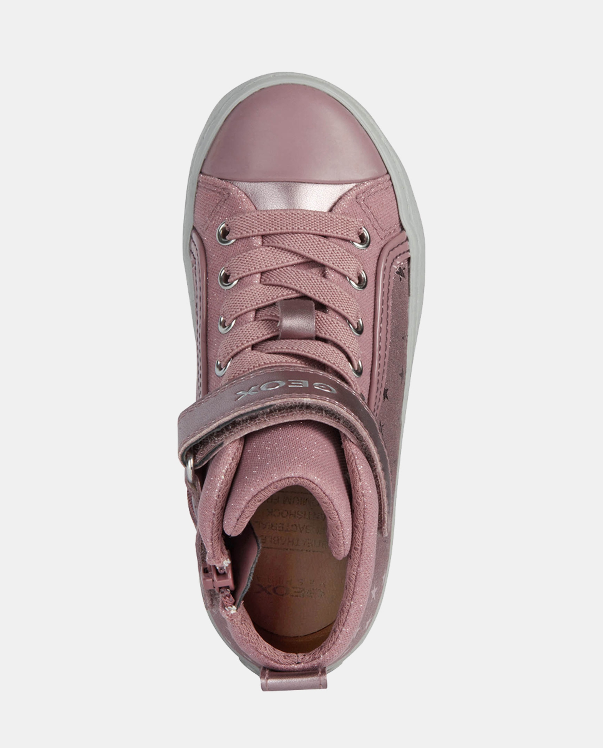Sapatilhas desportivas de menina Geox azuis com estampado de estrela Rosa-5