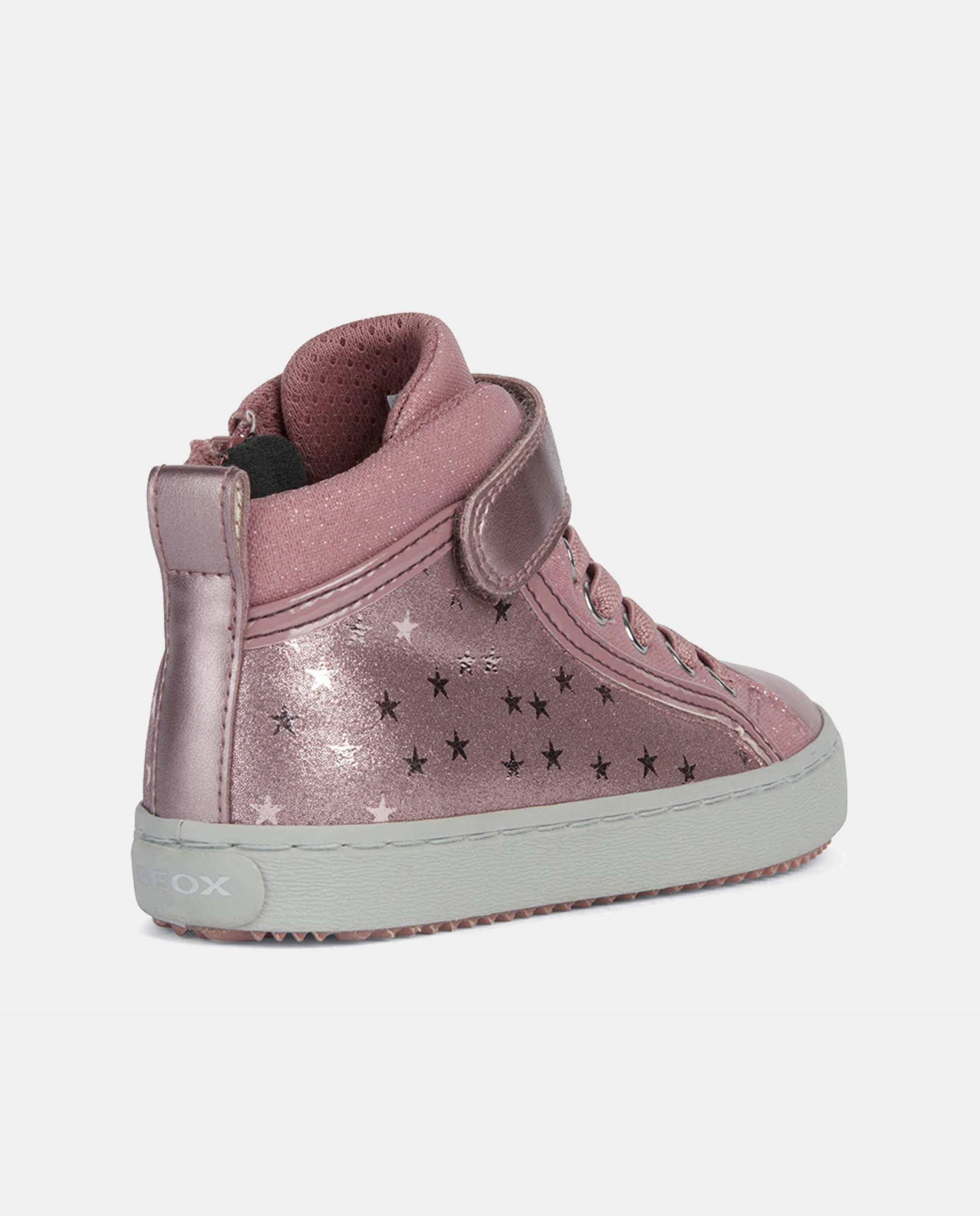 Sapatilhas desportivas de menina Geox azuis com estampado de estrela Rosa-4