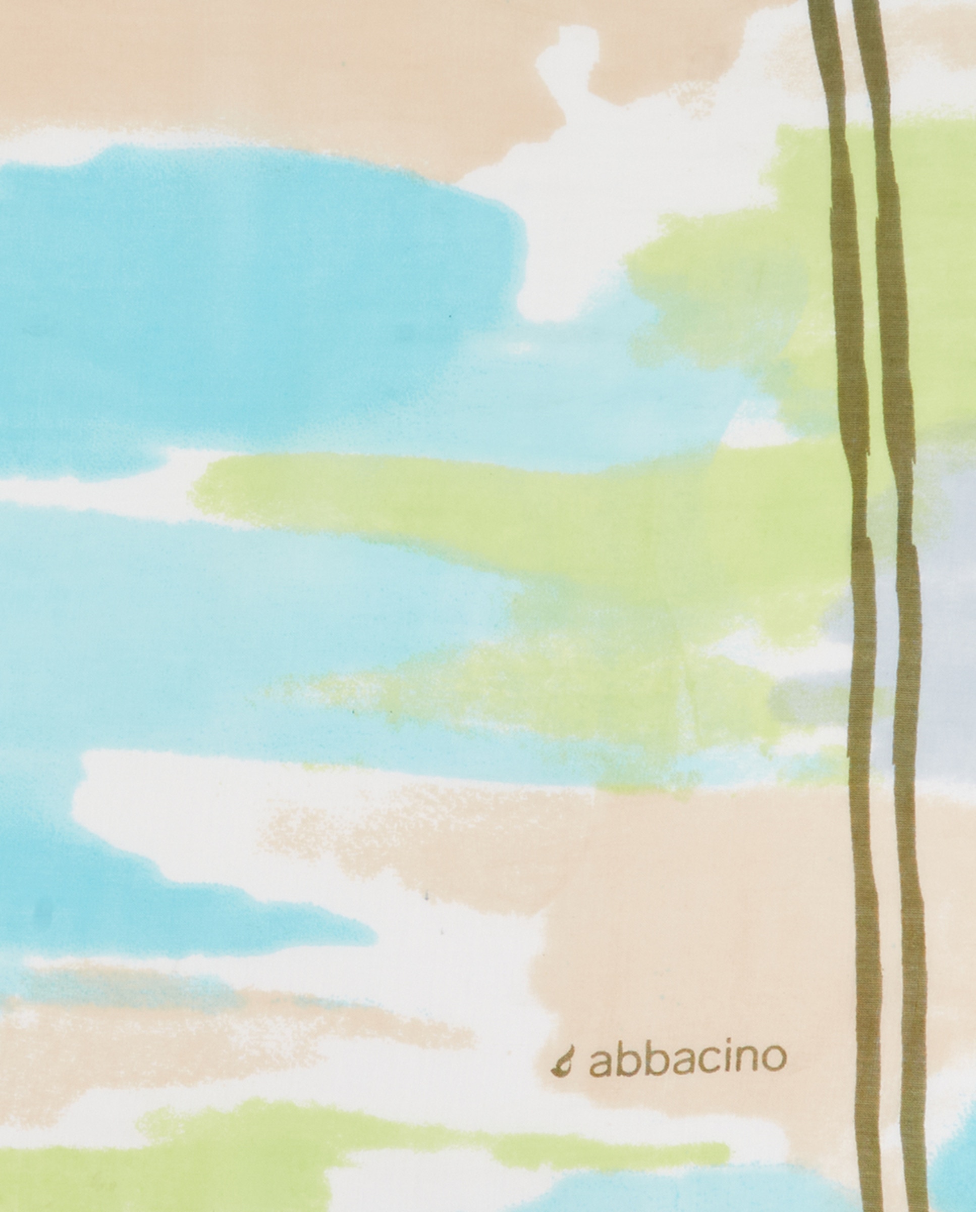 Bandana de Seda e Modal Oceans Diary com Estampado de Aquarela Verde-4