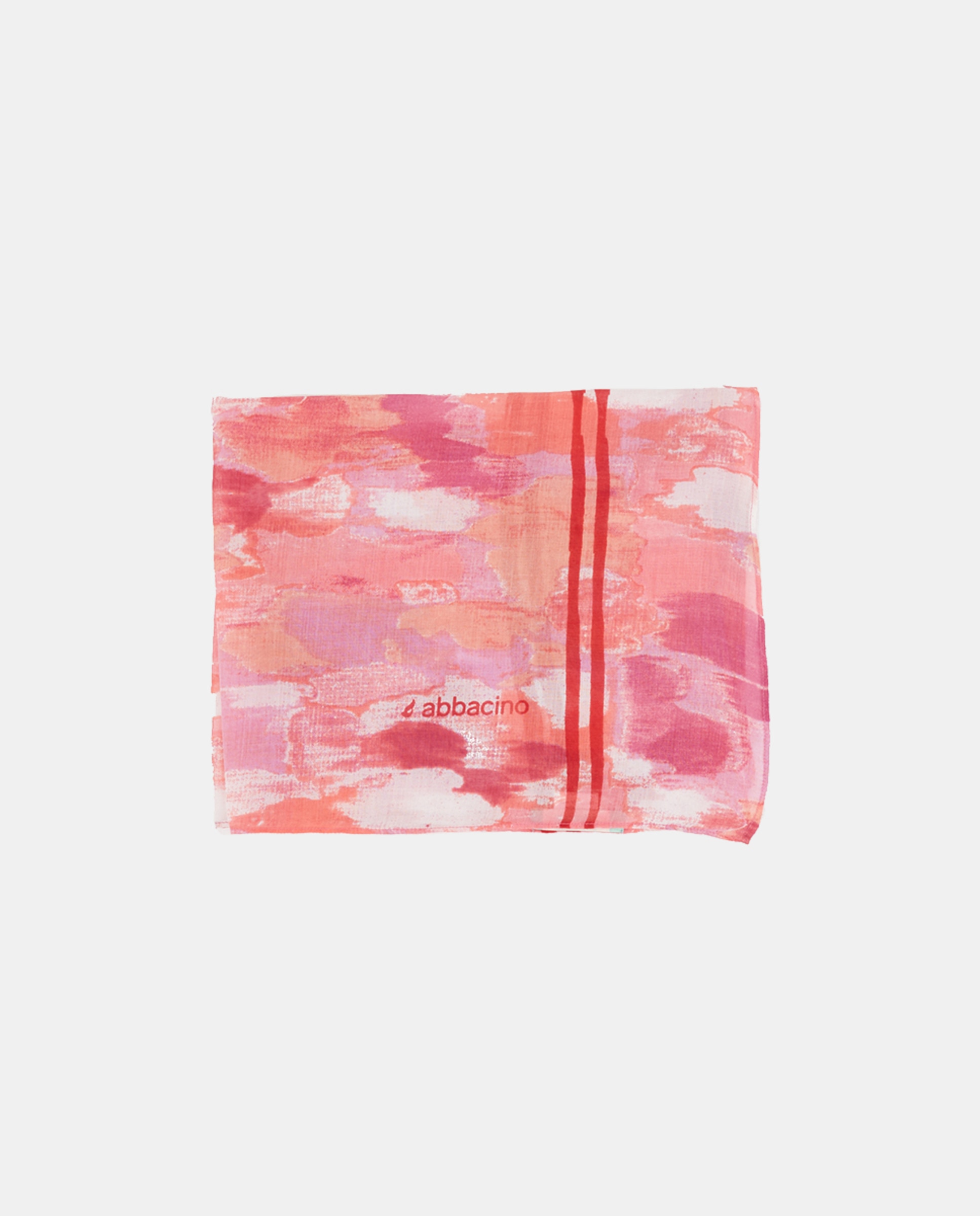 Bandana de Seda e Modal Oceans Diary com Estampado Abstrato Coral-1