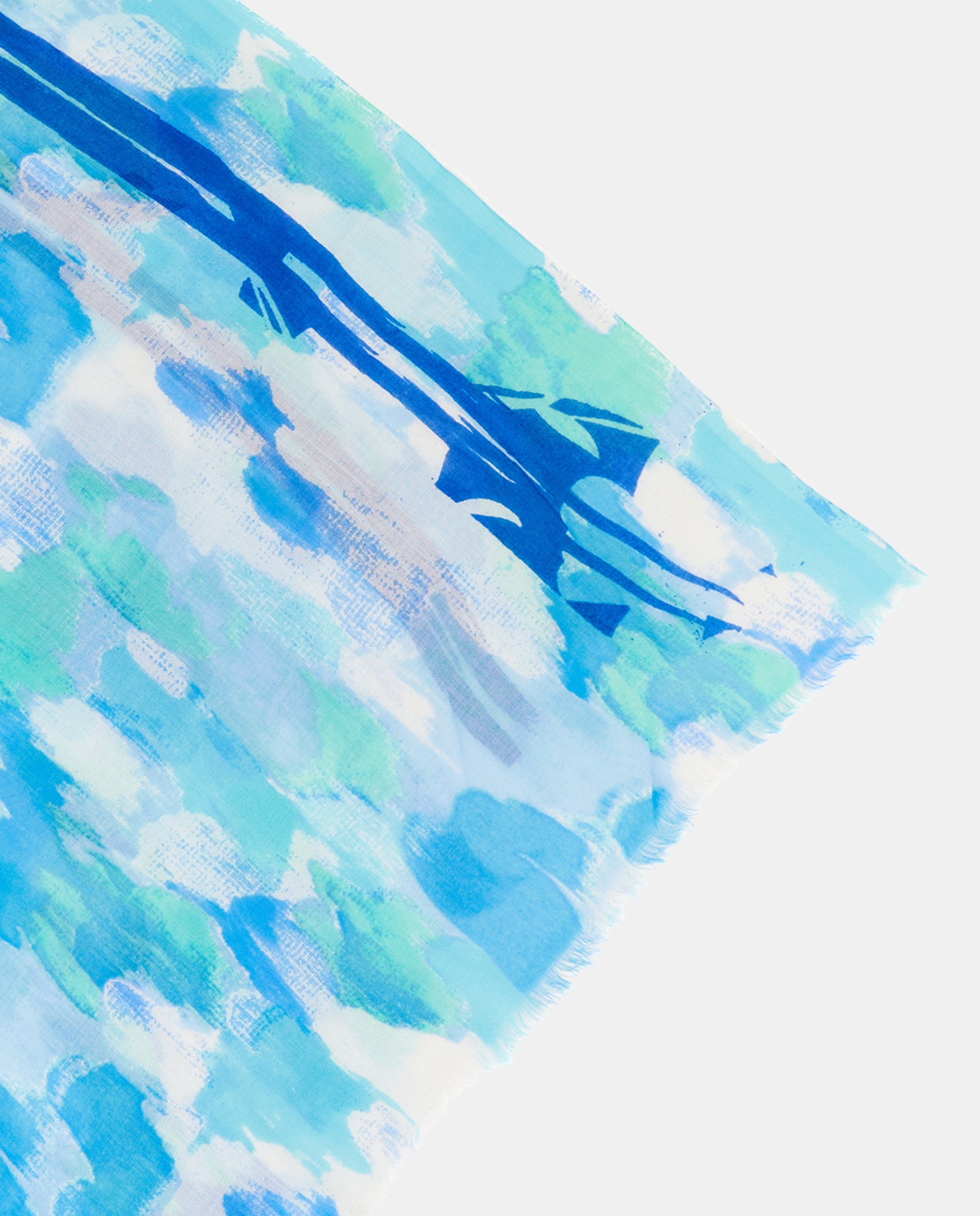 Lenço de Viscose Oceans Diary com Estampado Abstrato Azul-5