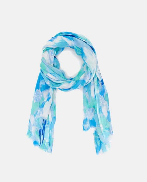 Imagem 0 de Lenço de Viscose Oceans Diary com Estampado Abstrato