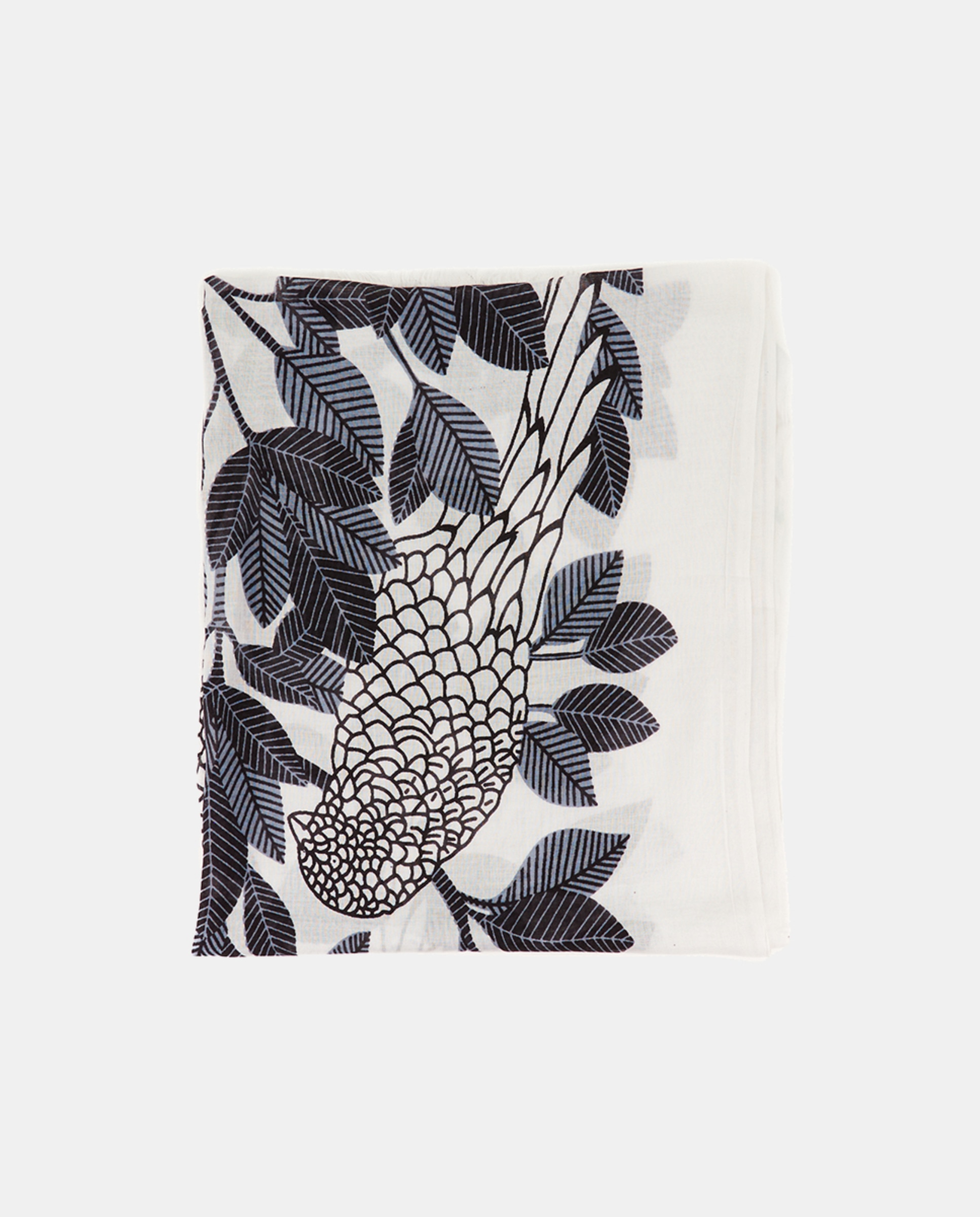 Lenço de Viscose Oceans Diary com Estampado - Cru Cinzento-3