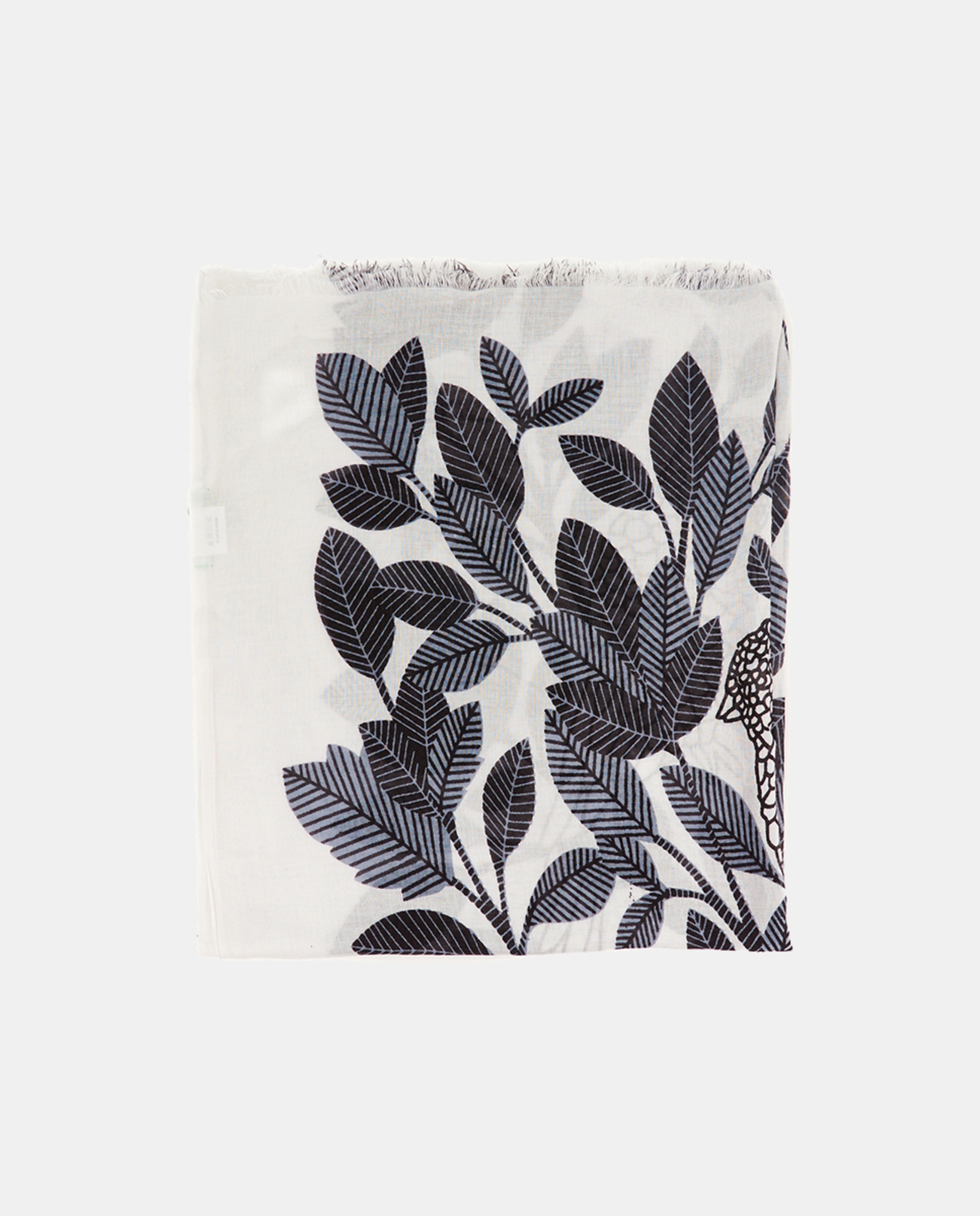 Lenço de Viscose Oceans Diary com Estampado - Cru Cinzento-2