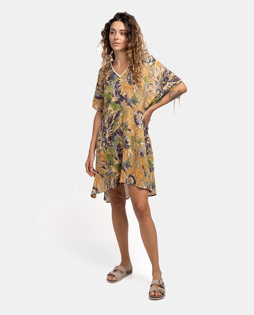 Imagem 0 de Kaftan de Viscose Oceans Diary com Estampado Floral