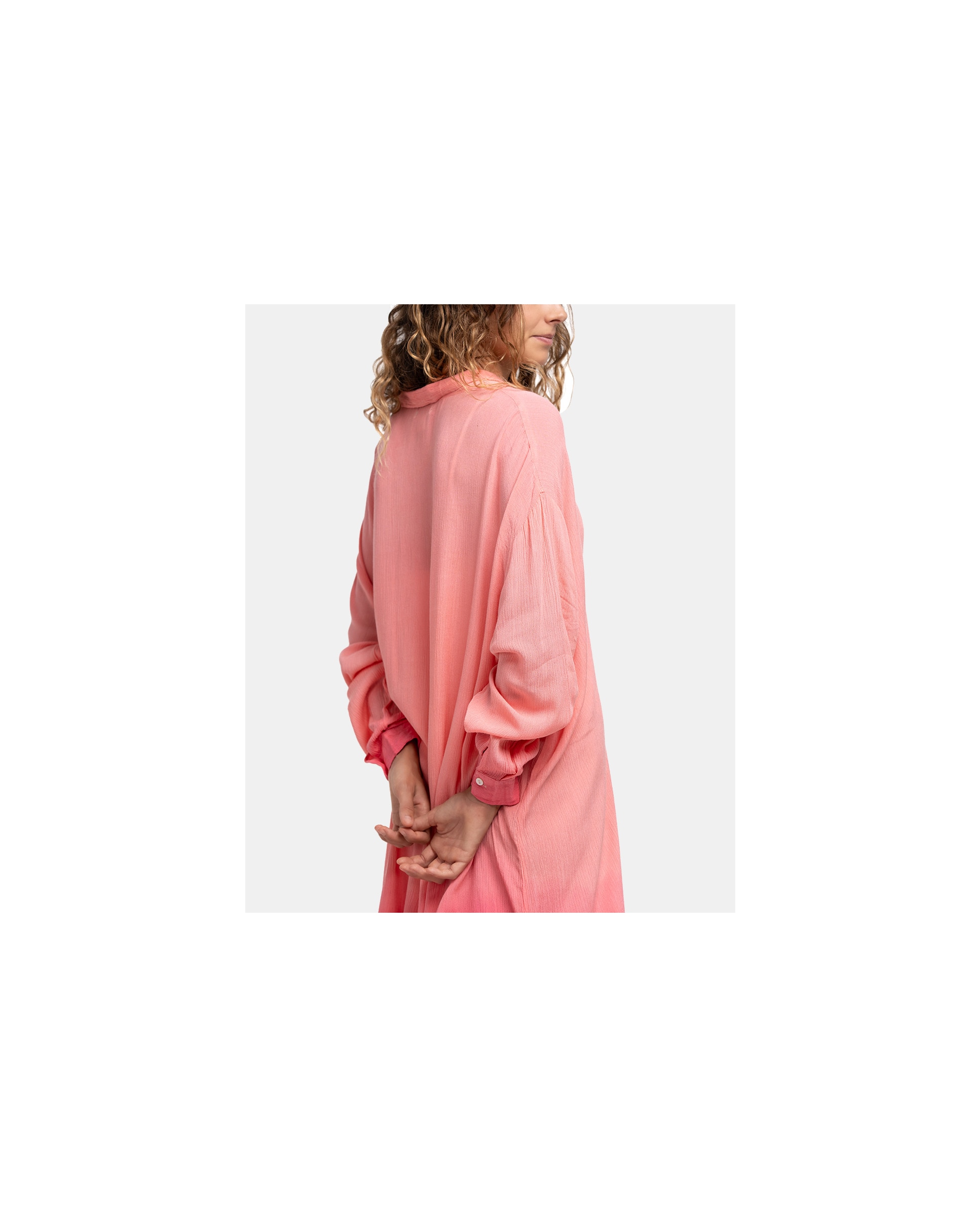 Túnica de Viscose Oceans Diary com Degradé Coral-2