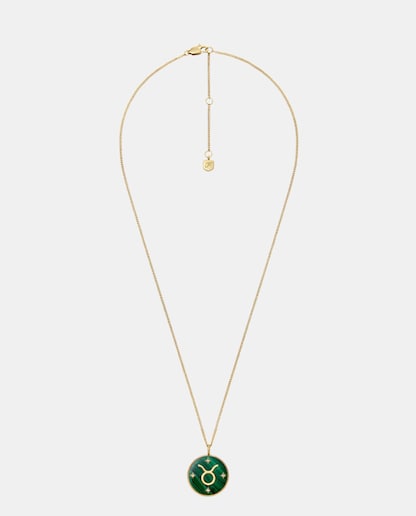 Imagen 0 de Collar de acero y malaquita