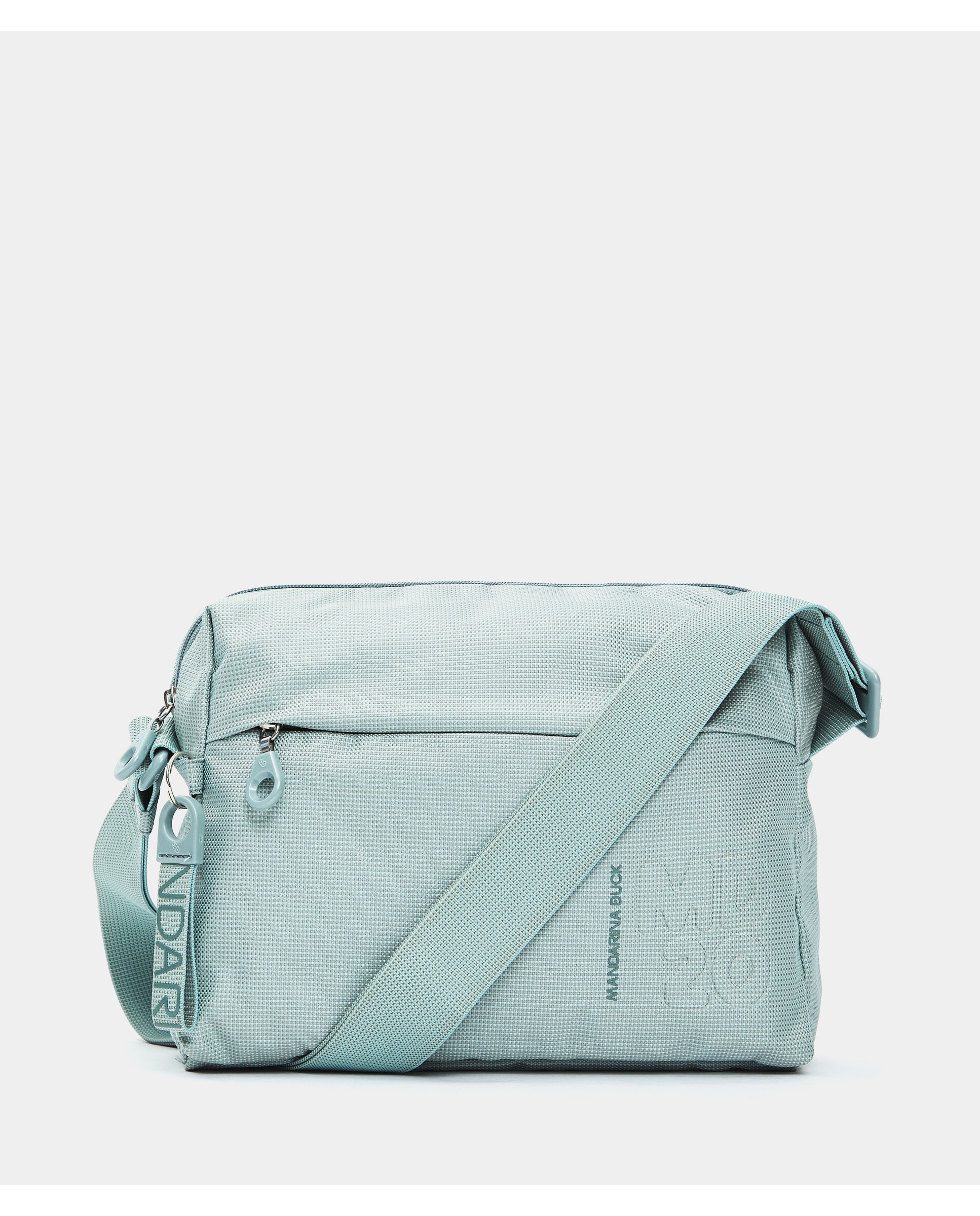 Mala a tiracolo média de mulher Mandarina Duck cinzento-escuro com fecho de correr Verde-1