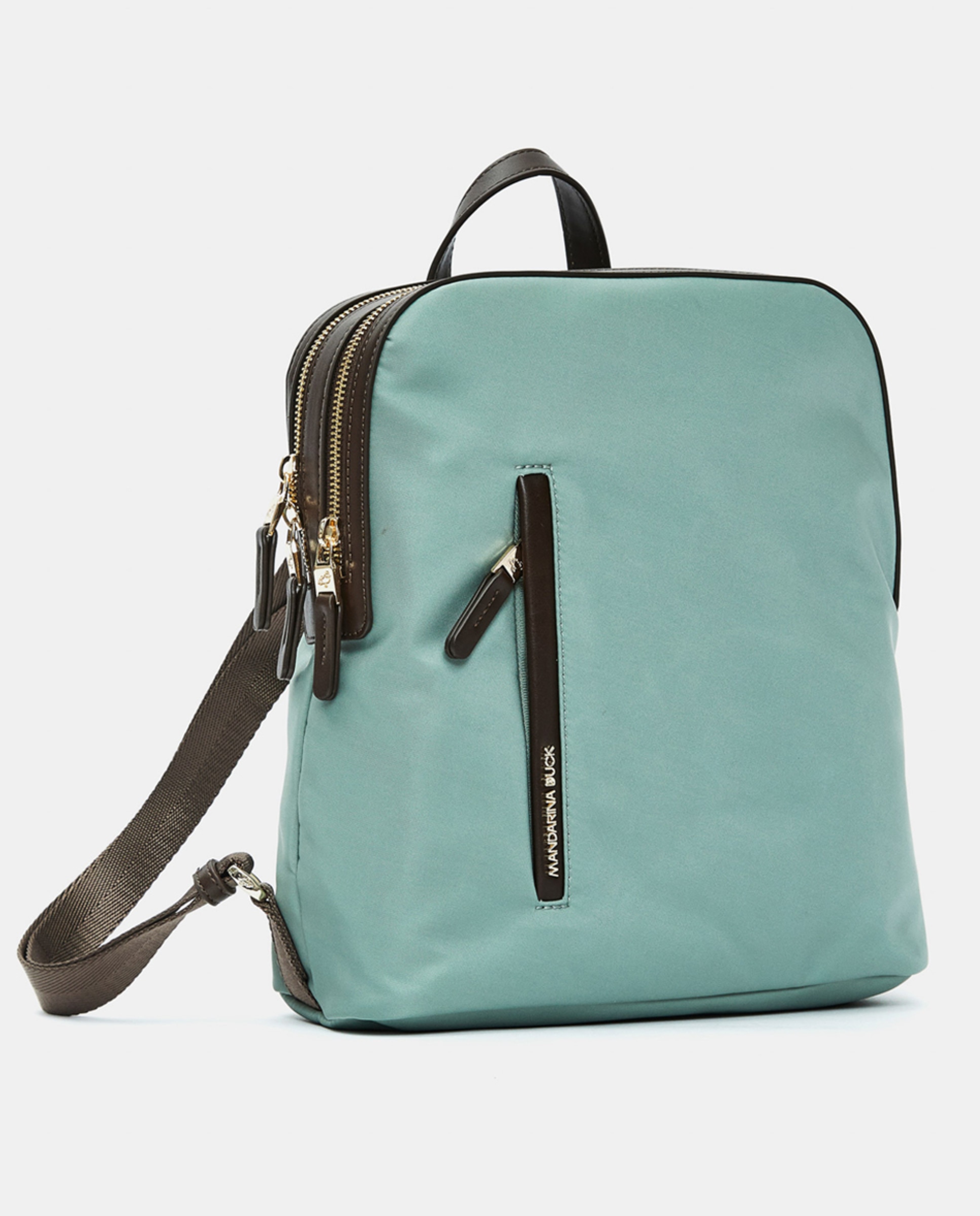 Mochila de nylon azul-marinho Verde-2
