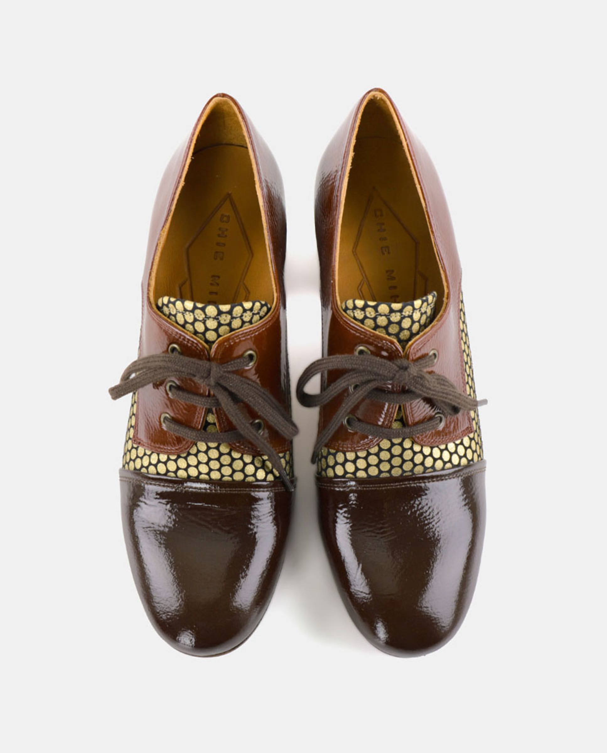 Sapatos em Pele com Salto de Bloco Castanho-chocolate-4