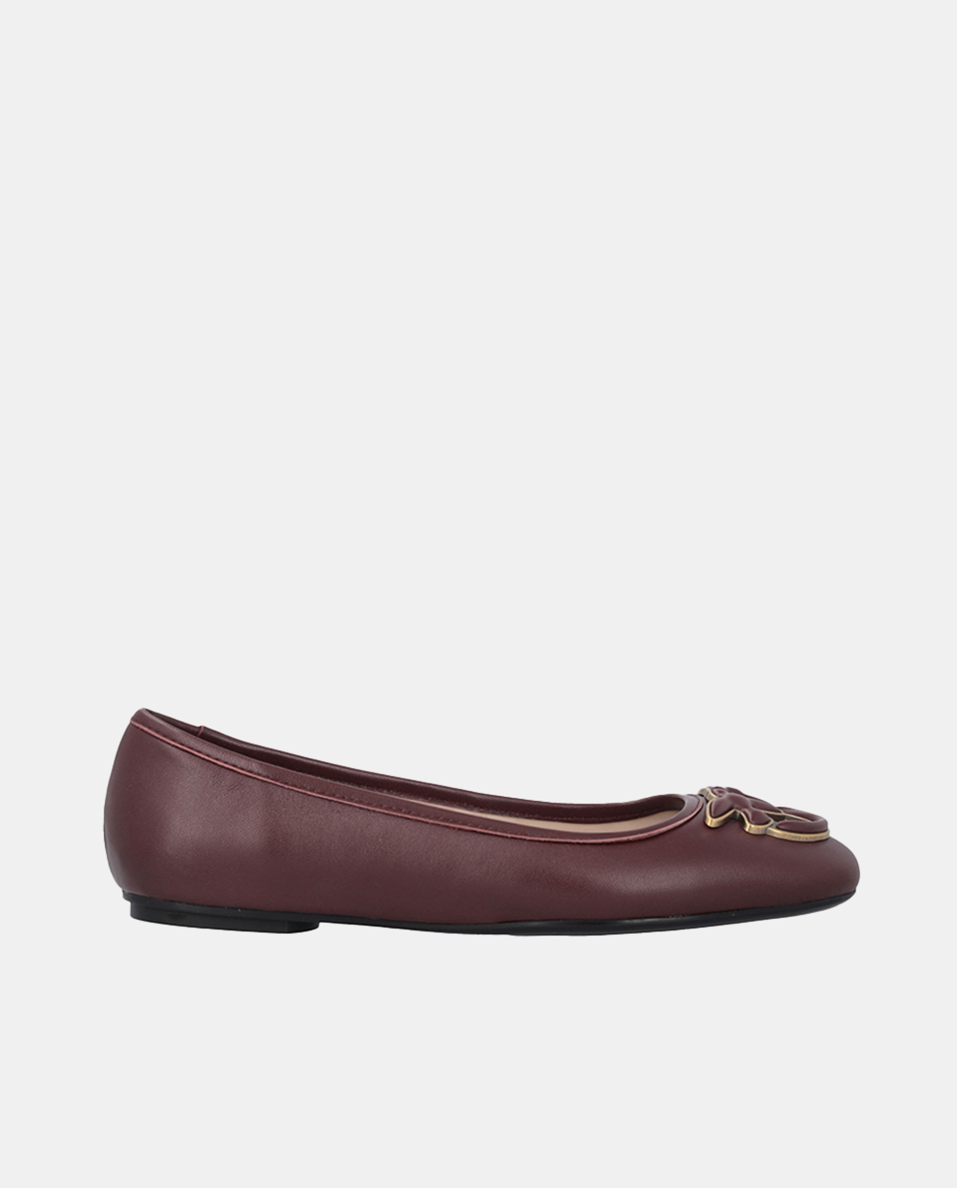 Sabrinas em Pele com Logótipo - Bordeaux Vermelho-cereja-1