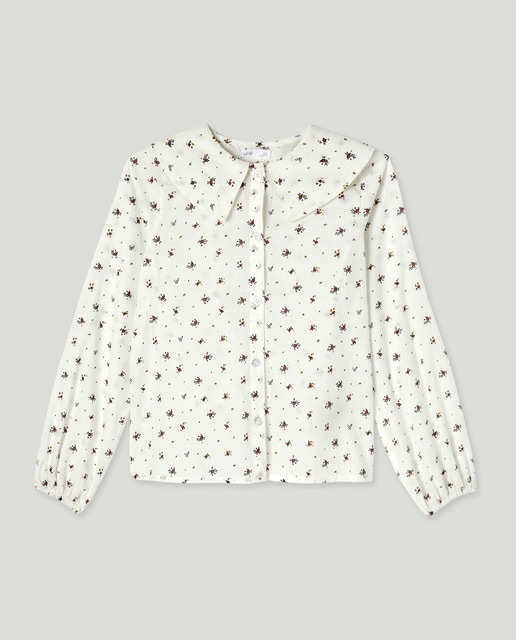 Imagen 0 de Blusa niña cuello estampada