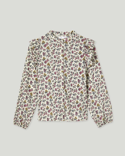 Imagen 0 de Blusa niña estampada cuello mao