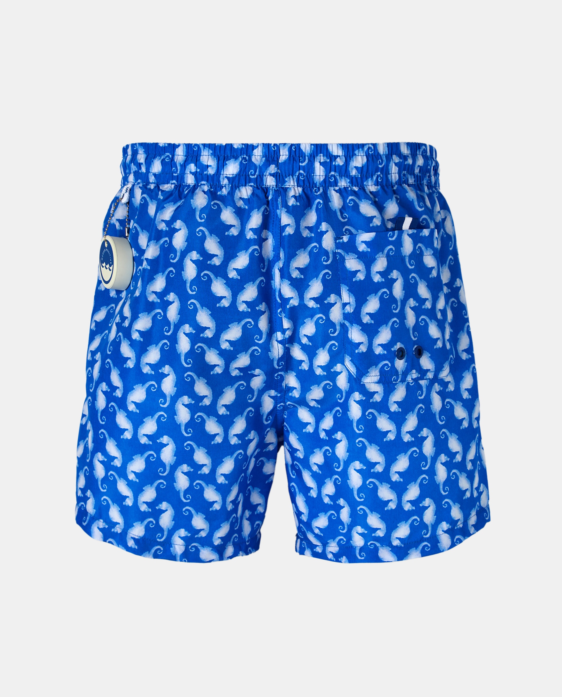 Calções de Banho Estampados com Secagem Rápida Azul-2