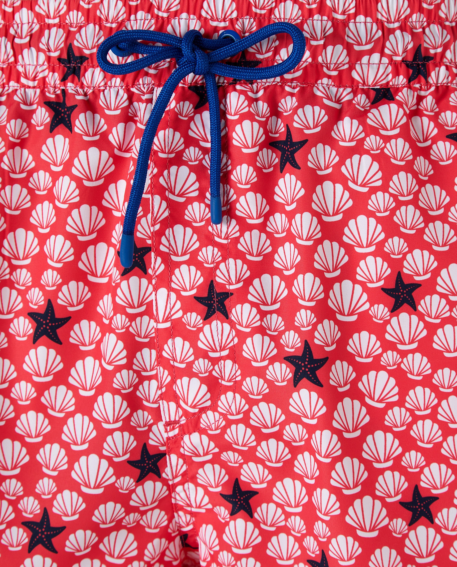 Calções de Banho Estampados com Secagem Rápida Vermelho-4