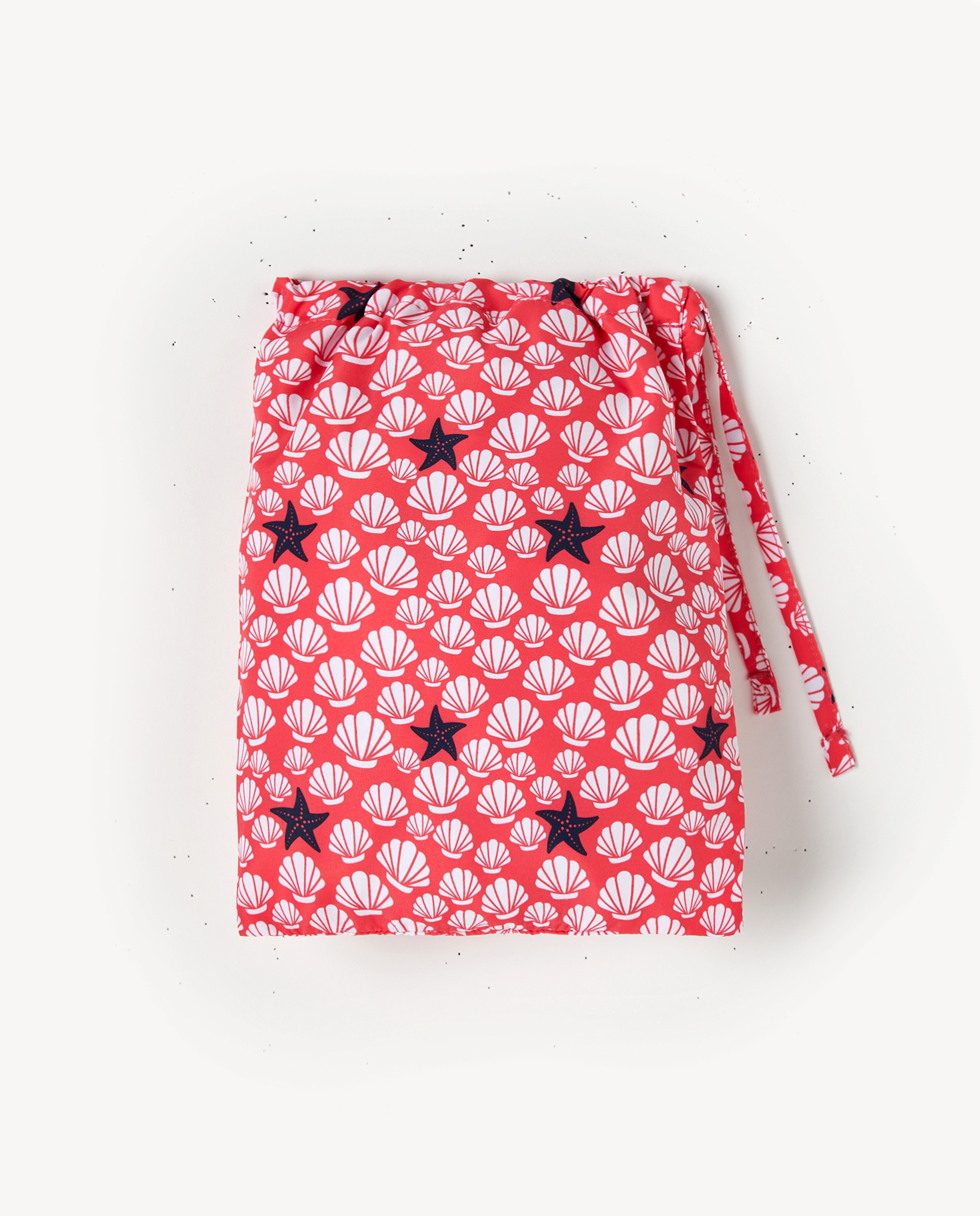 Calções de Banho Estampados com Secagem Rápida Vermelho-3