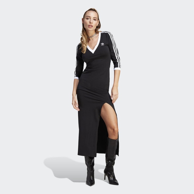 Imagen 0 de Vestido de mujer Maxi Adicolor Classics 3 bandas adidas Originals