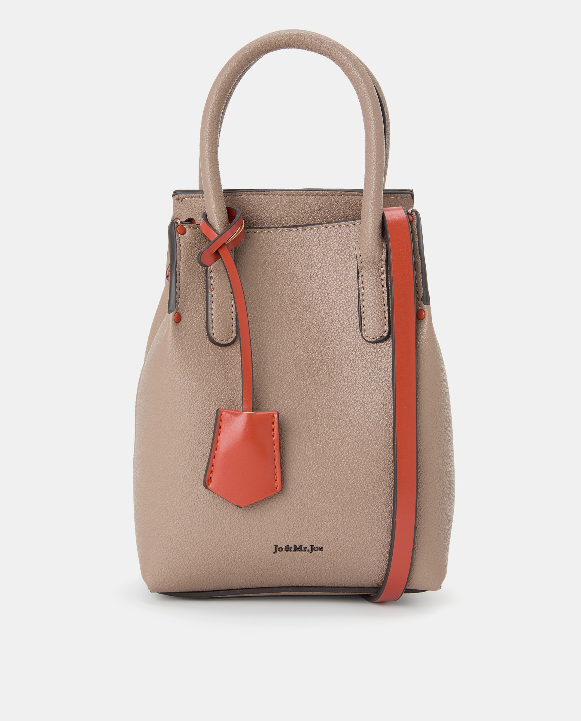 Mala de Mão Mini com Detalhes Coloridos 820 Cinzento Médio-1