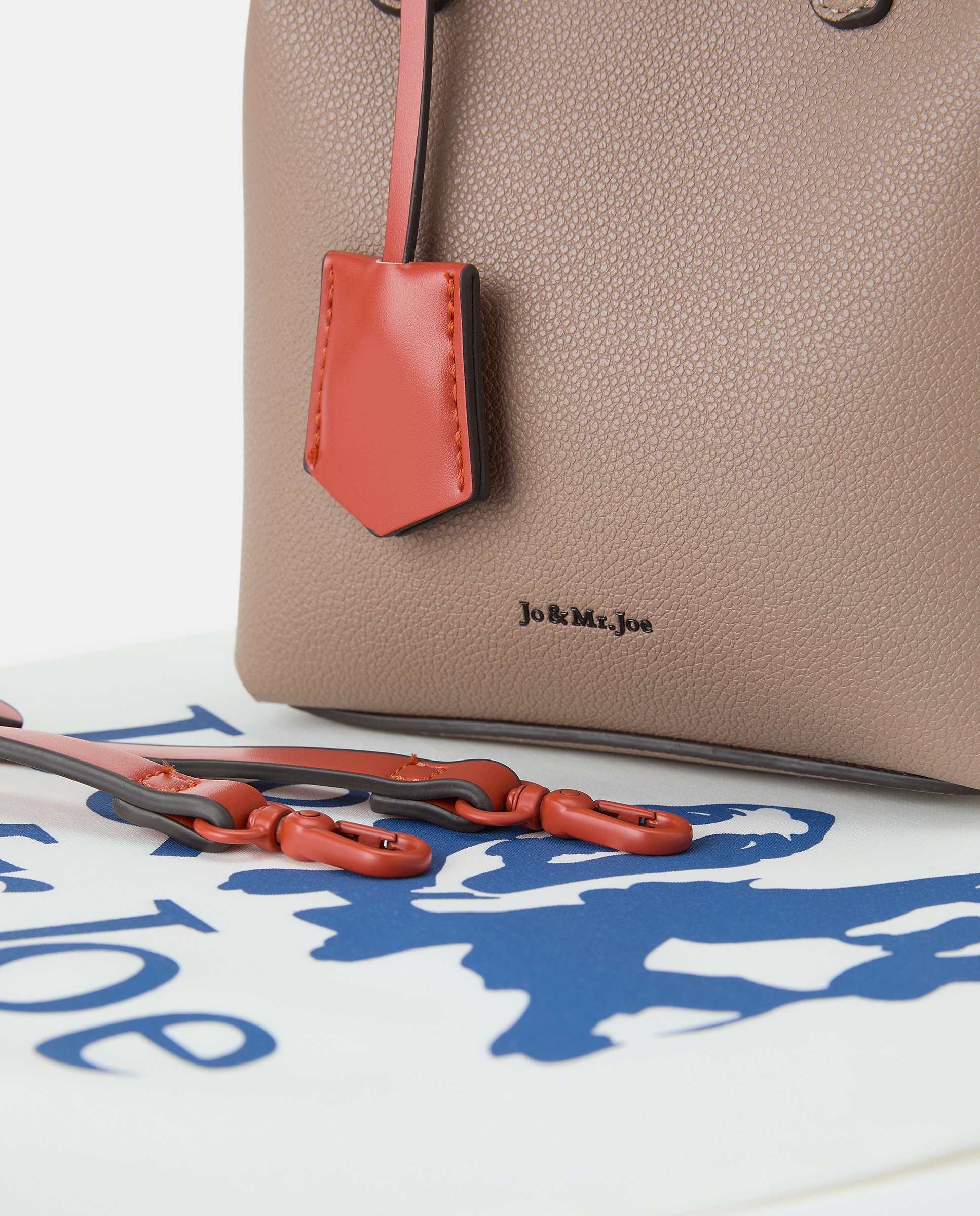 Mala de Mão Mini com Detalhes Coloridos 820 Cinzento Médio-3