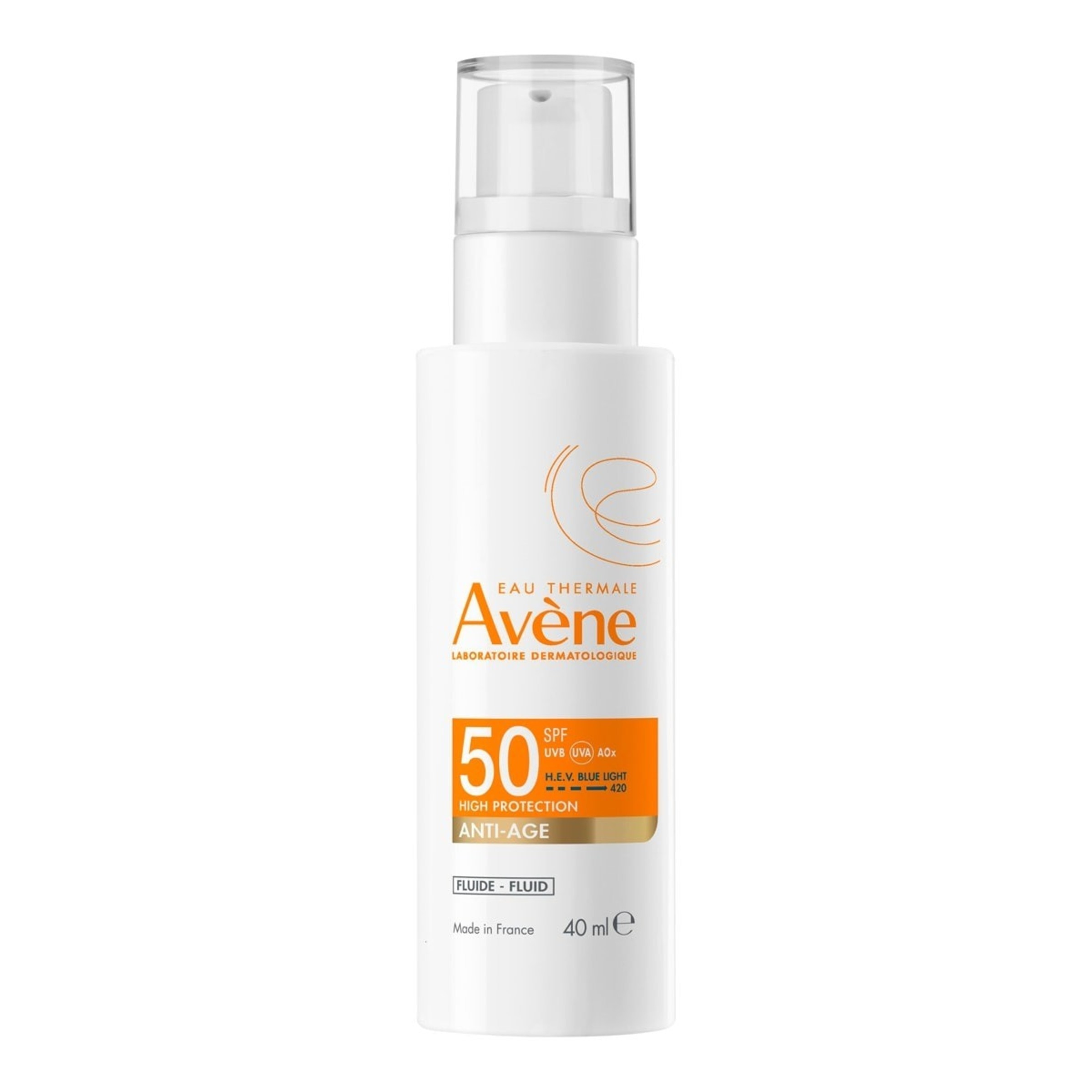 Protetor Solar Fluido Anti-Idade Eau Thermale SPF50 1
