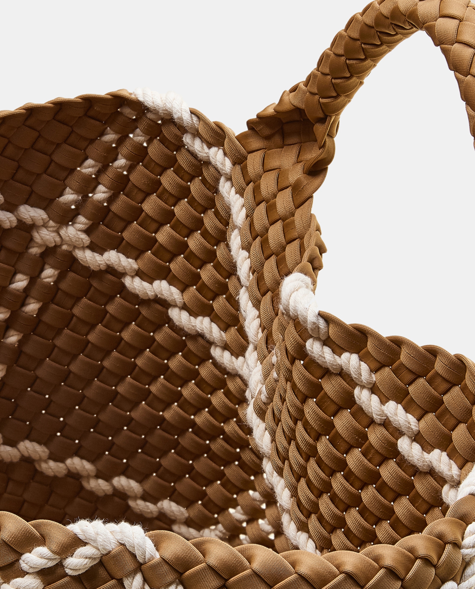 Mala Tipo Tote Média Entrançada Modelo St Barths - Multicolor Multicolor-3