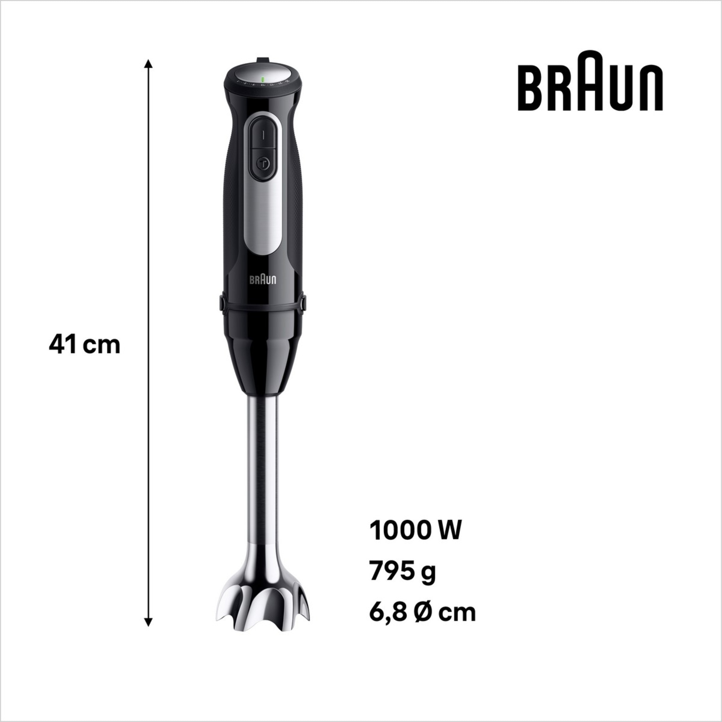 Varinha Mágica Braun MultiQuick 5 Pro MQ55236M de 1000 W, com Acessórios - Preto Preto-4