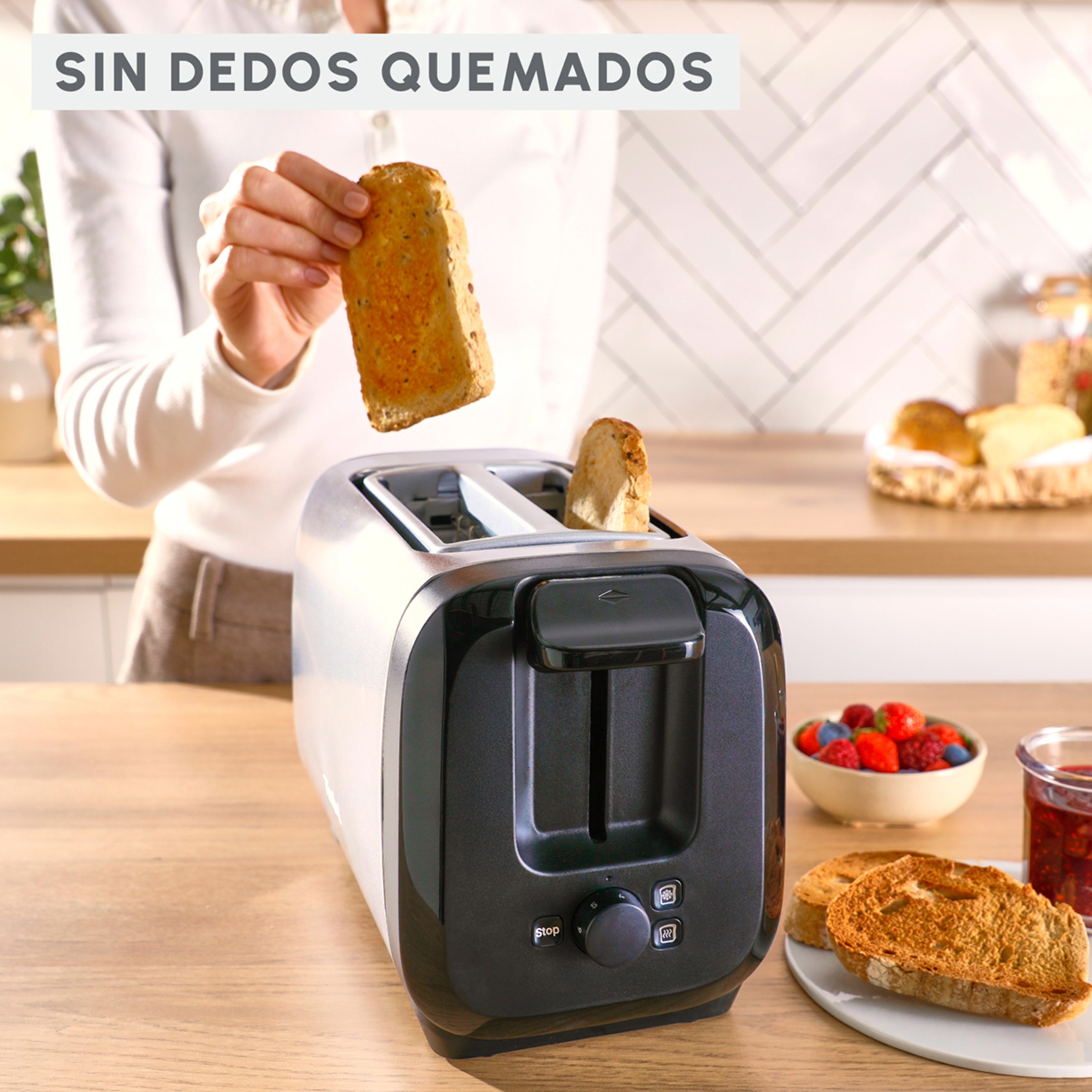 Tostador Moulinex Subito LT5S0D Inox, 2 ranuras, tuesta más rápido Inox-5