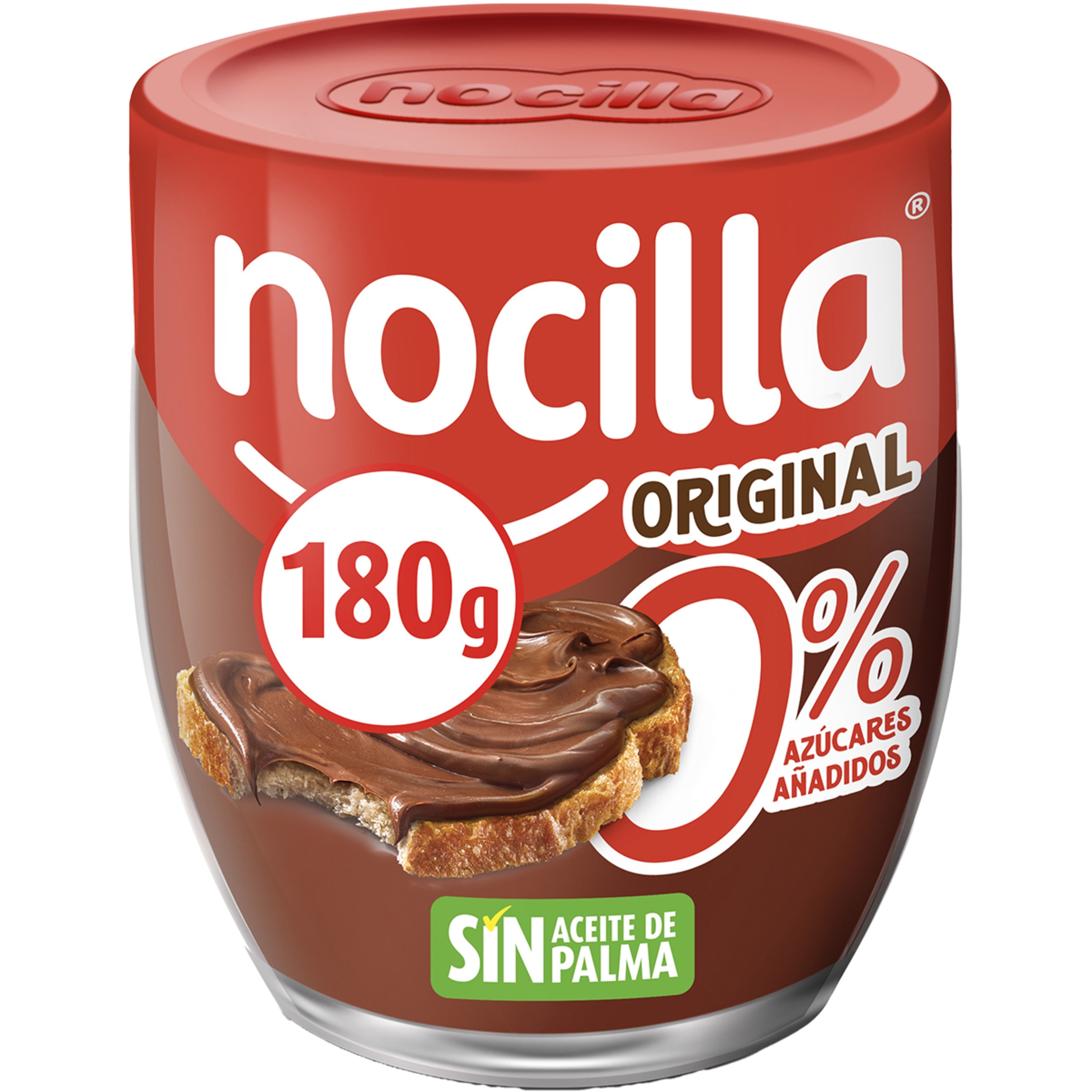 crema de cacao y avellanas original sin gluten 0% azúcares con stevia sin aceite de palma vaso 180 g