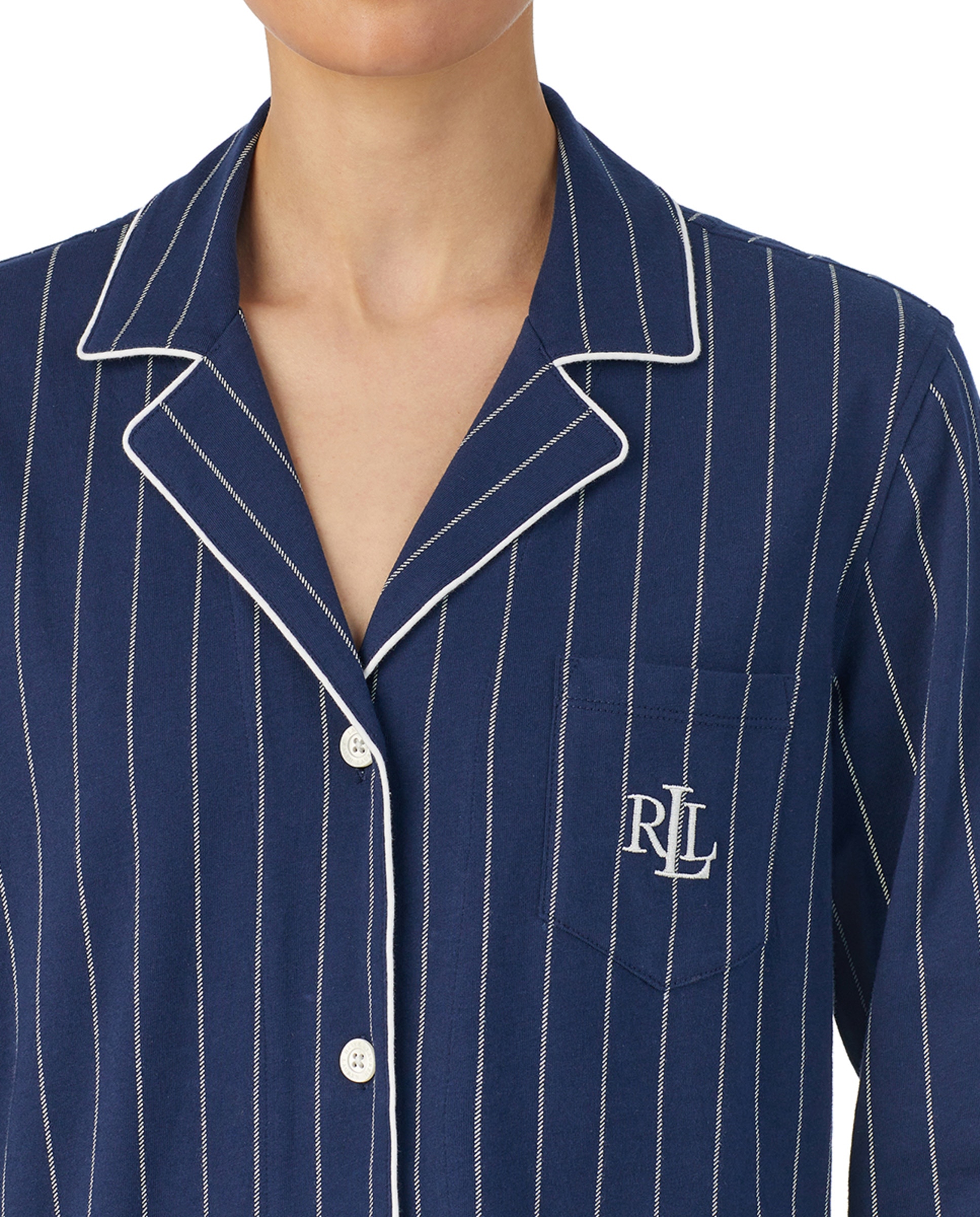 Pijama 100% Algodão Azul-marinho-3