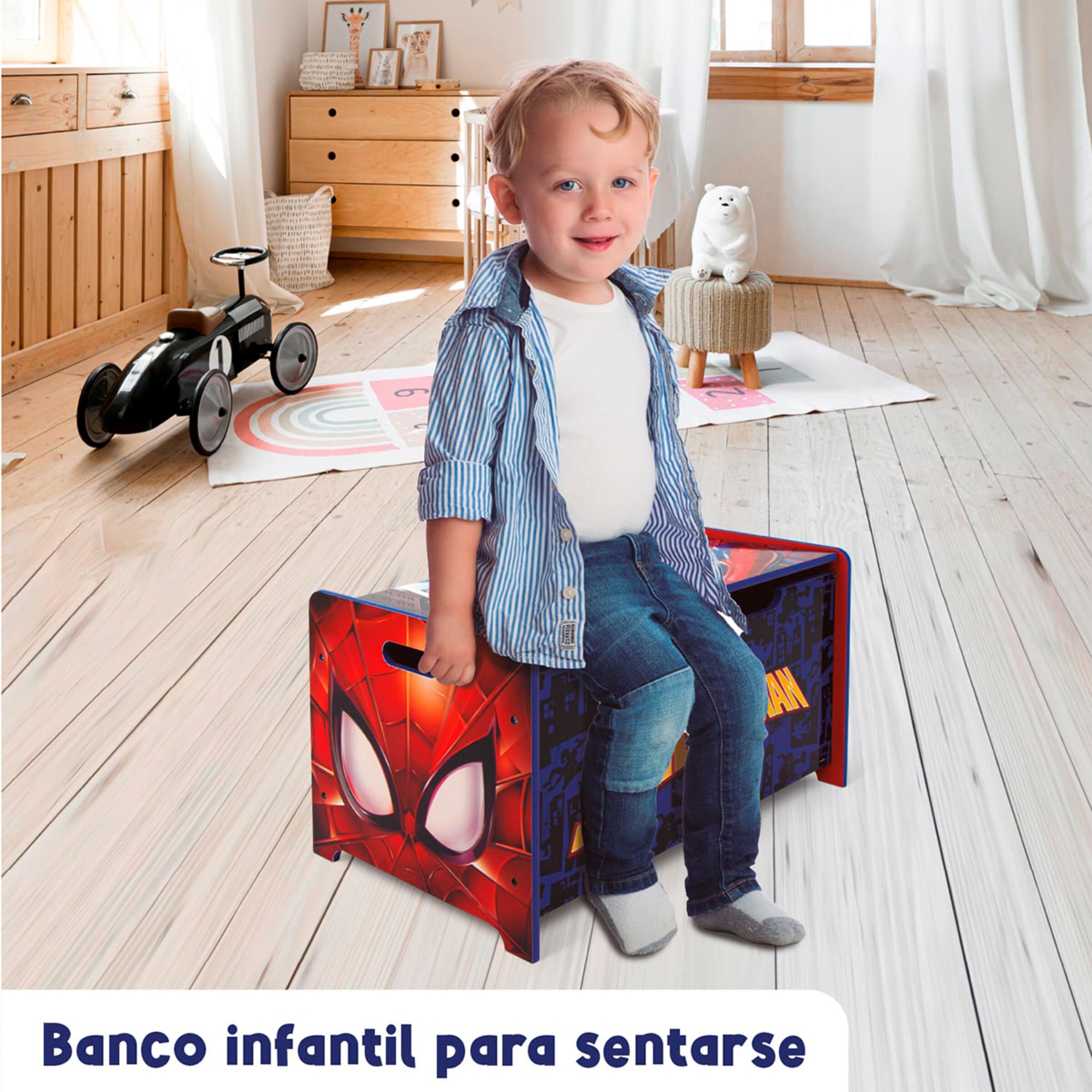 Juguetero madera spider-man Multicolor-8