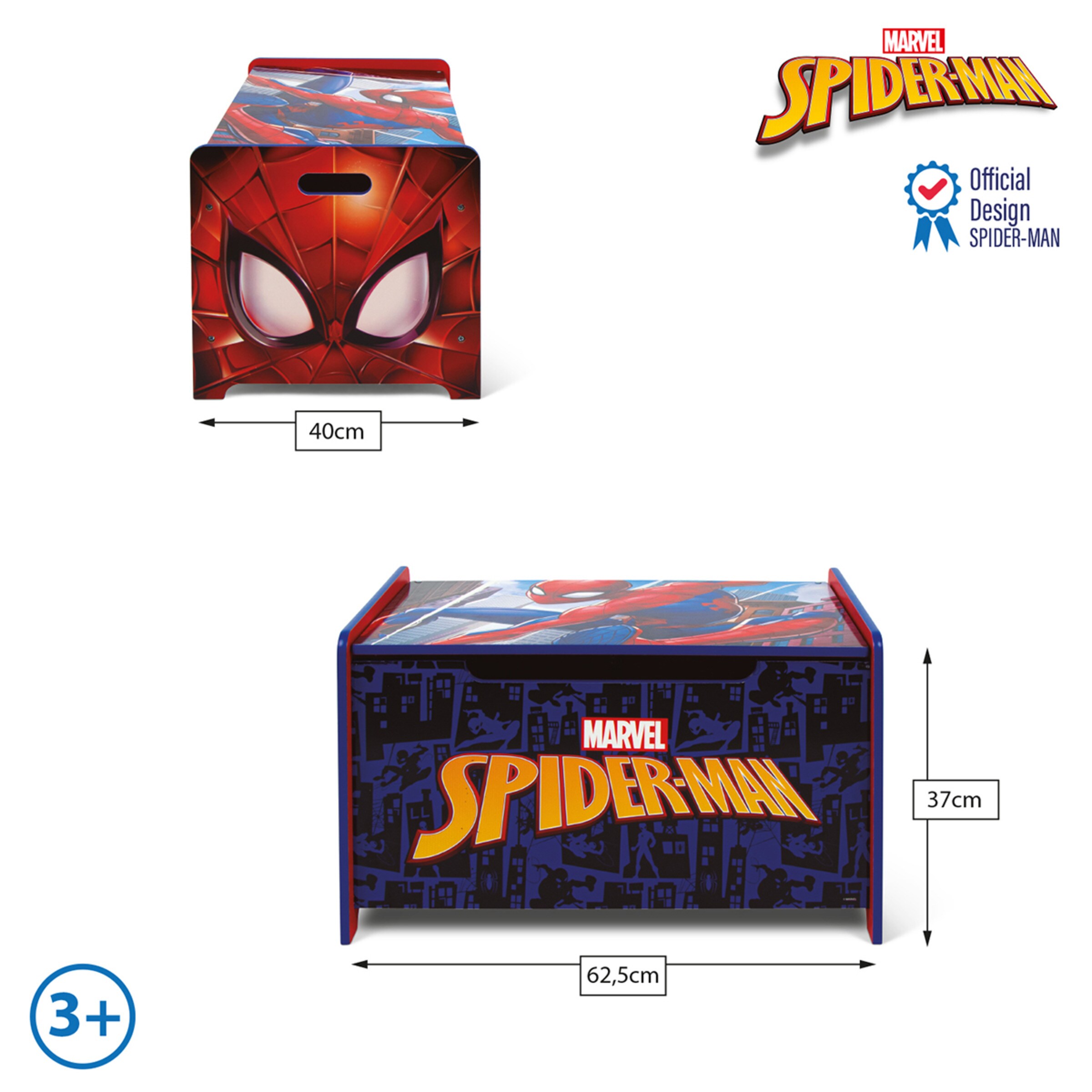 Juguetero madera spider-man Multicolor-7