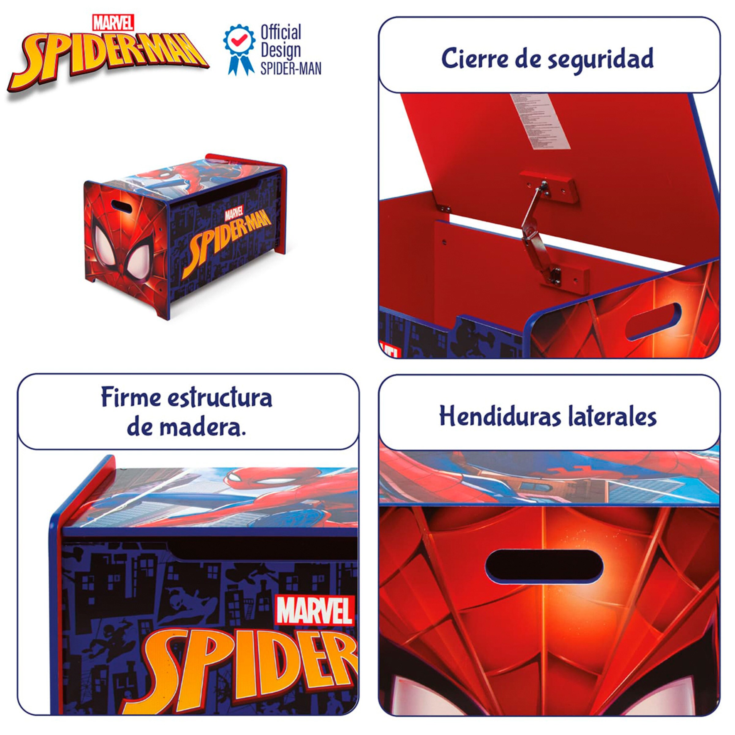 Juguetero madera spider-man Multicolor-10