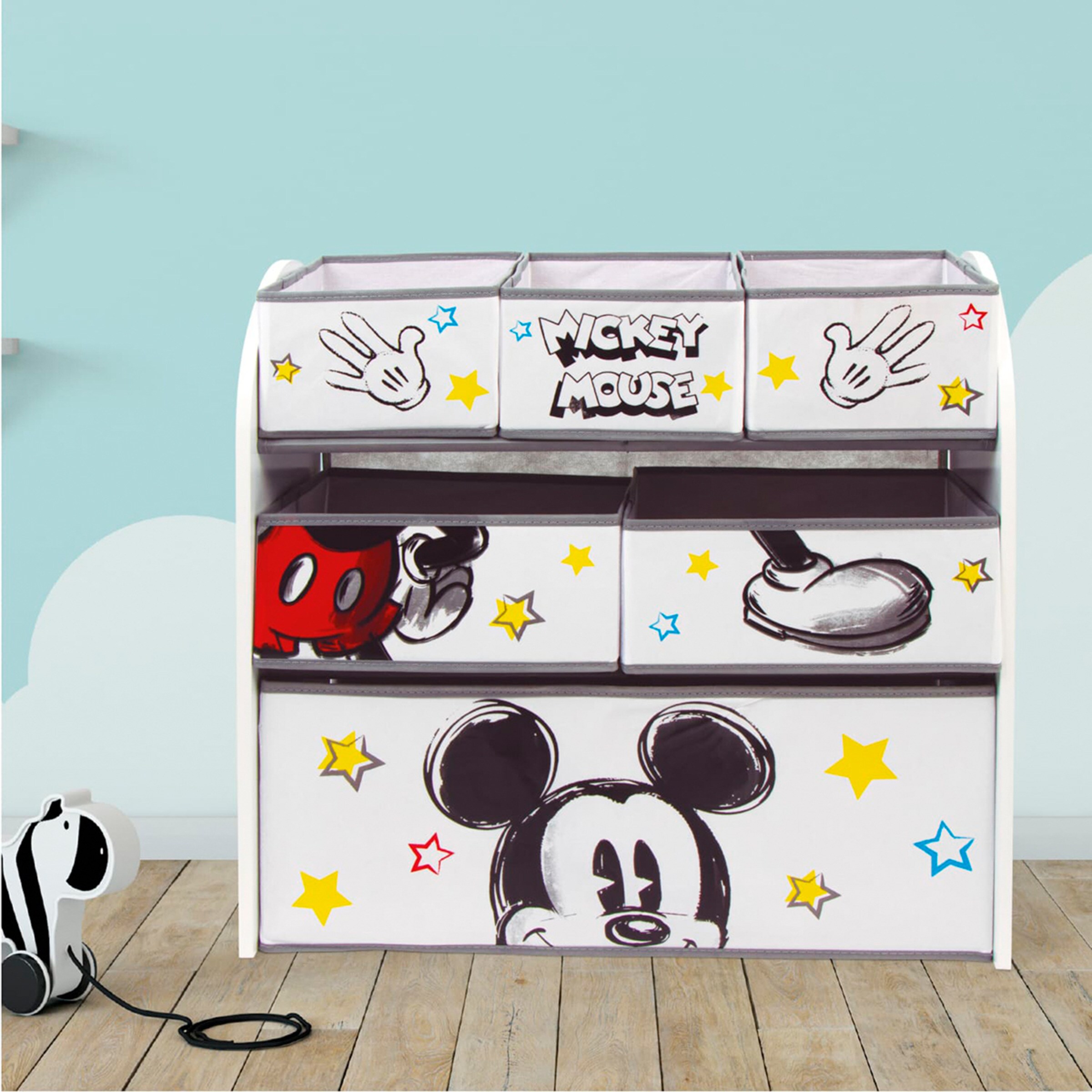 Organizador 6cubetas madera mickey classic Blanco-7