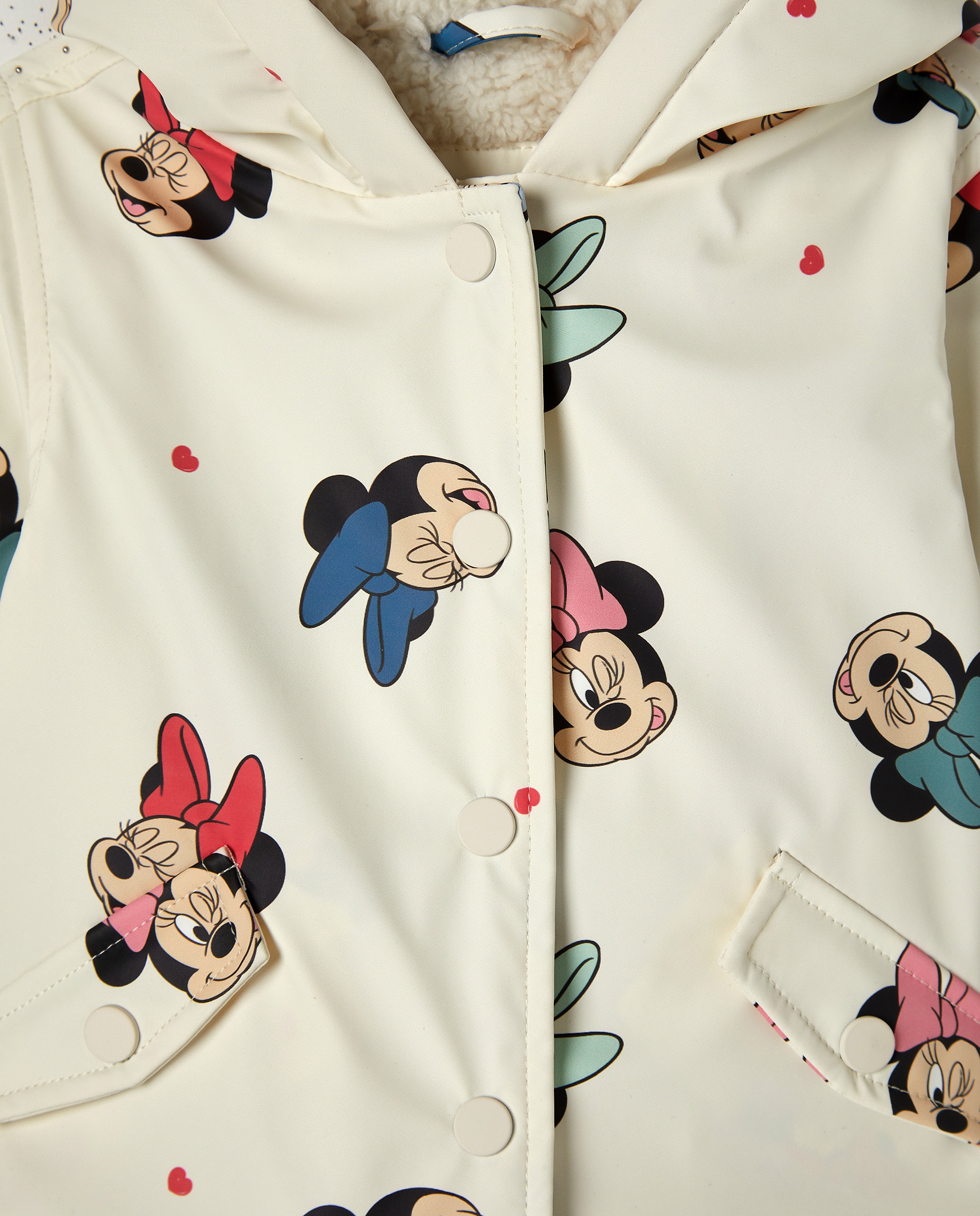 Impermeável Engomado de Bebé com Estampado da Minnie Branco-3