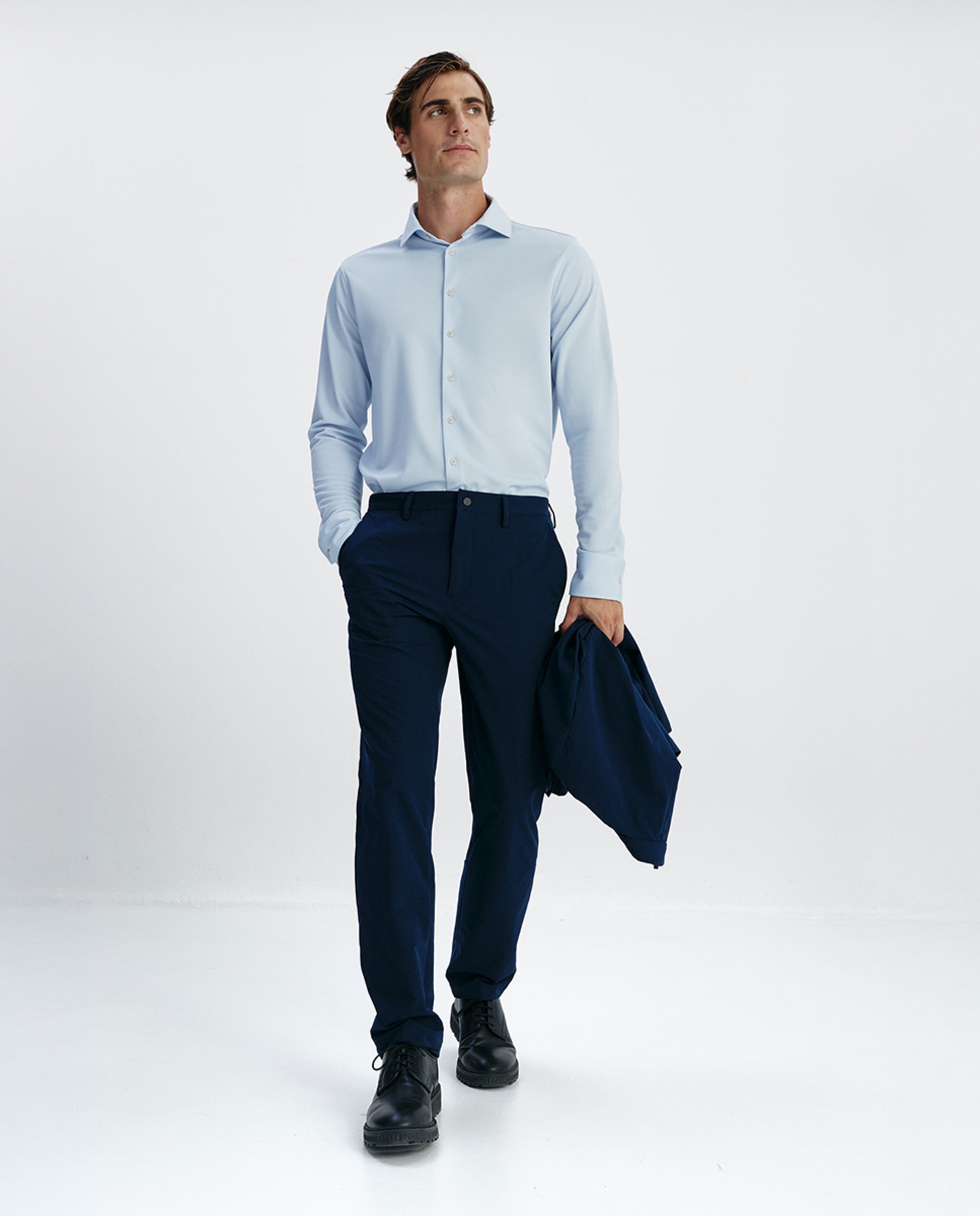 Camisa Formal Antimanchas Azul-claro-5