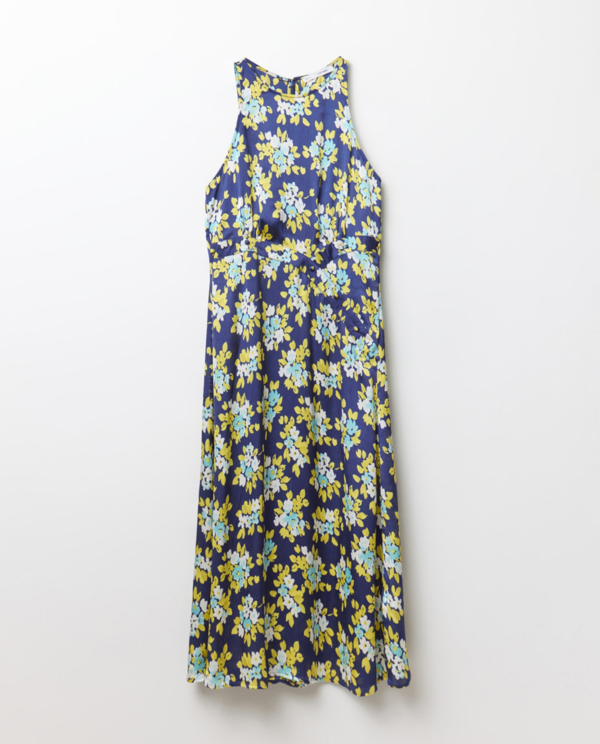 Vestido Halter com Botões Azul-marinho-6