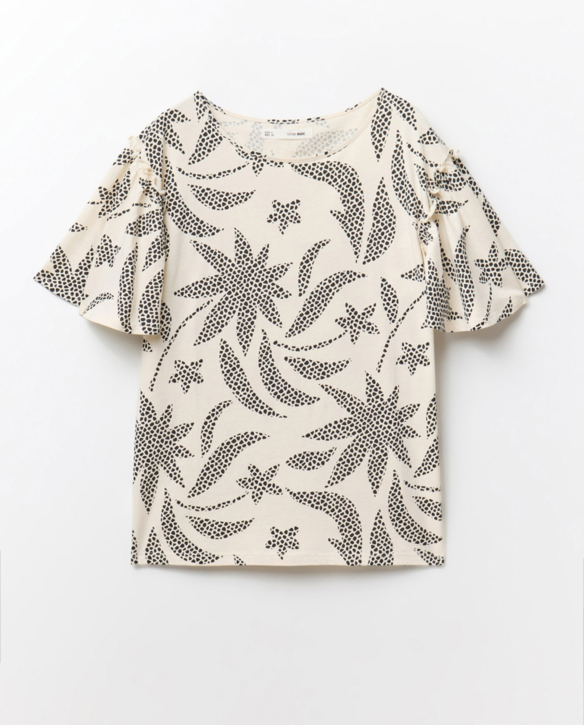 T-shirt Estampada com Folho Branco-6