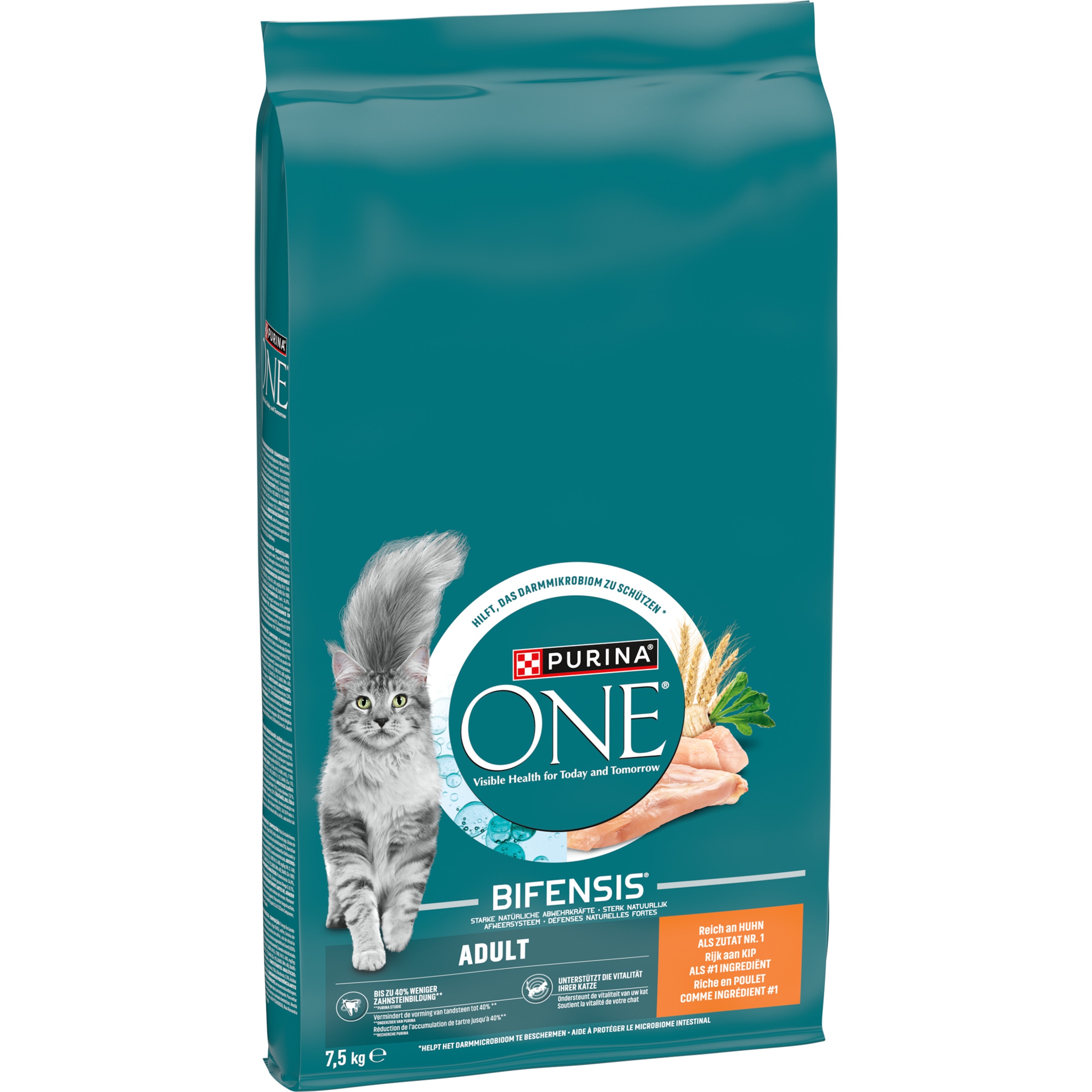 Alimento Seco para Gato sabor Frango embalagem 7,5 kg
