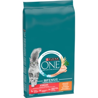 Alimento Seco para Gato Esterilizado sabor Frango embalagem 7,5 kg - One