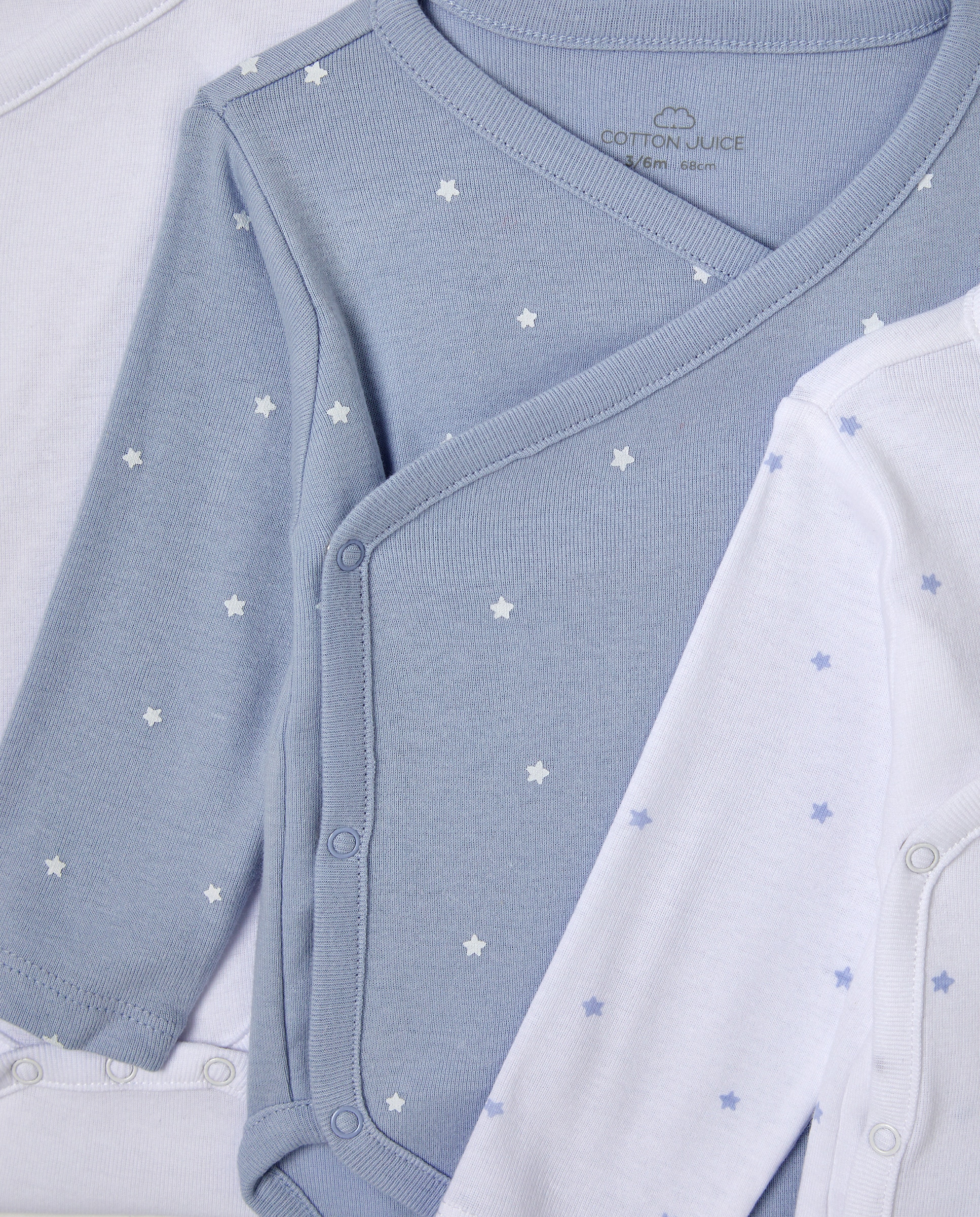 Pack de 3 Bodies de Bebé com Fantasia Azul-marinho-3