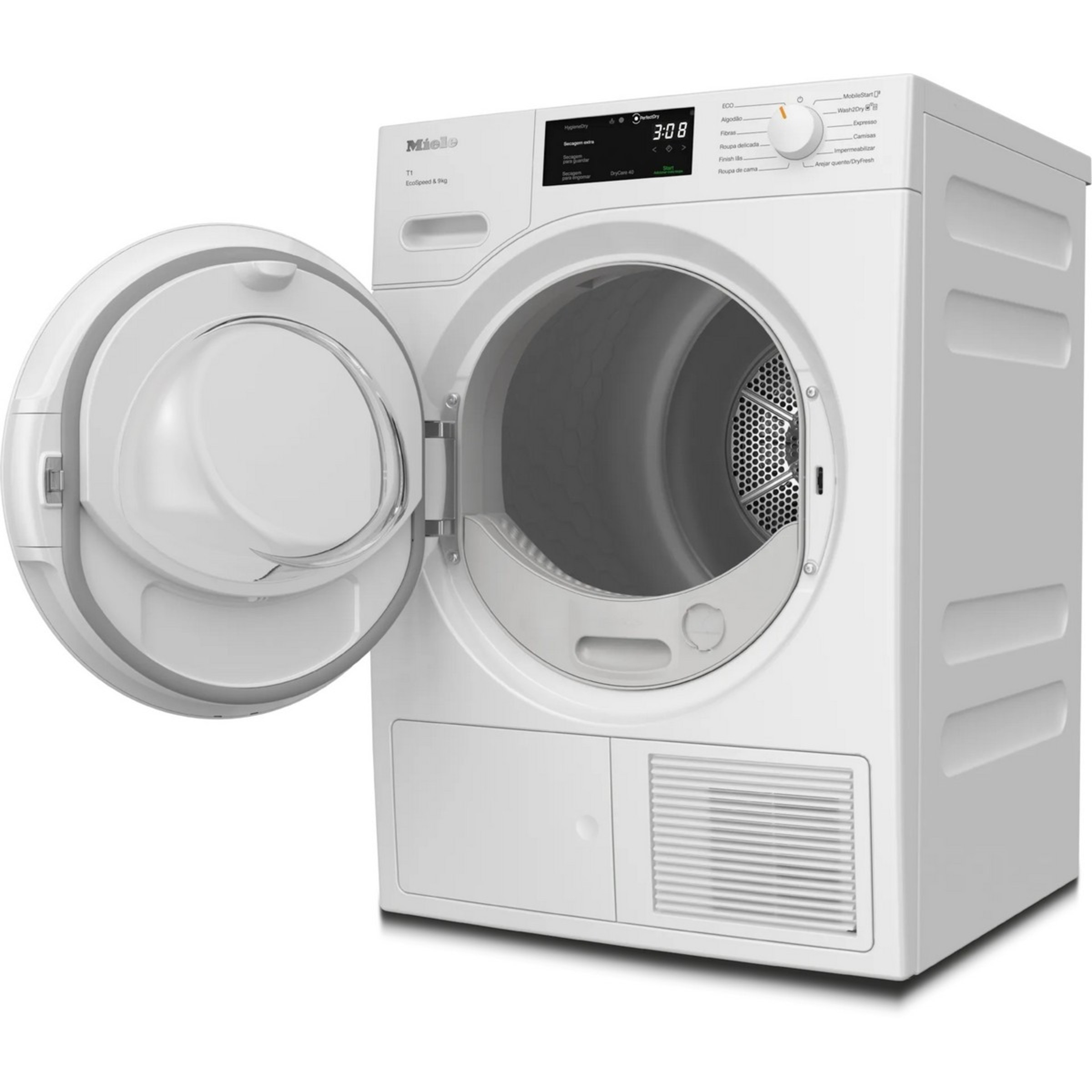 Máquina de Secar Roupa Miele TWD 640 WP EcoSpeed&9kg de 9 kg, DirectSensor, DryCare 40, HygieneDry e Miele@home - Branco Branco-2