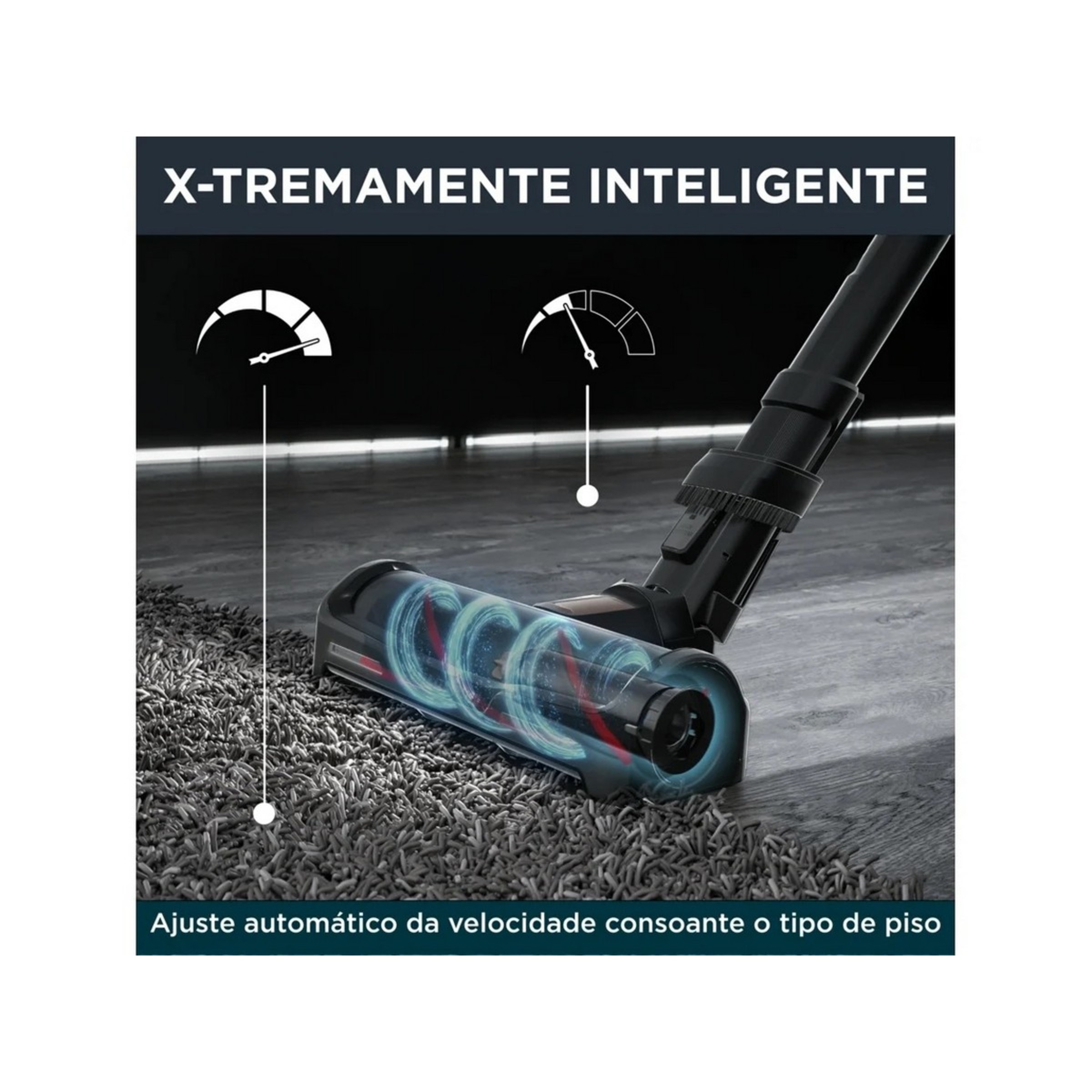 Aspirador Vertical Rowenta X-Force Flex 15.60 Animal Care RH99F1WO de 32.4 V, Autonomia 80 min e de 900 ml - Preto e Dourado Preto / Dourado-2