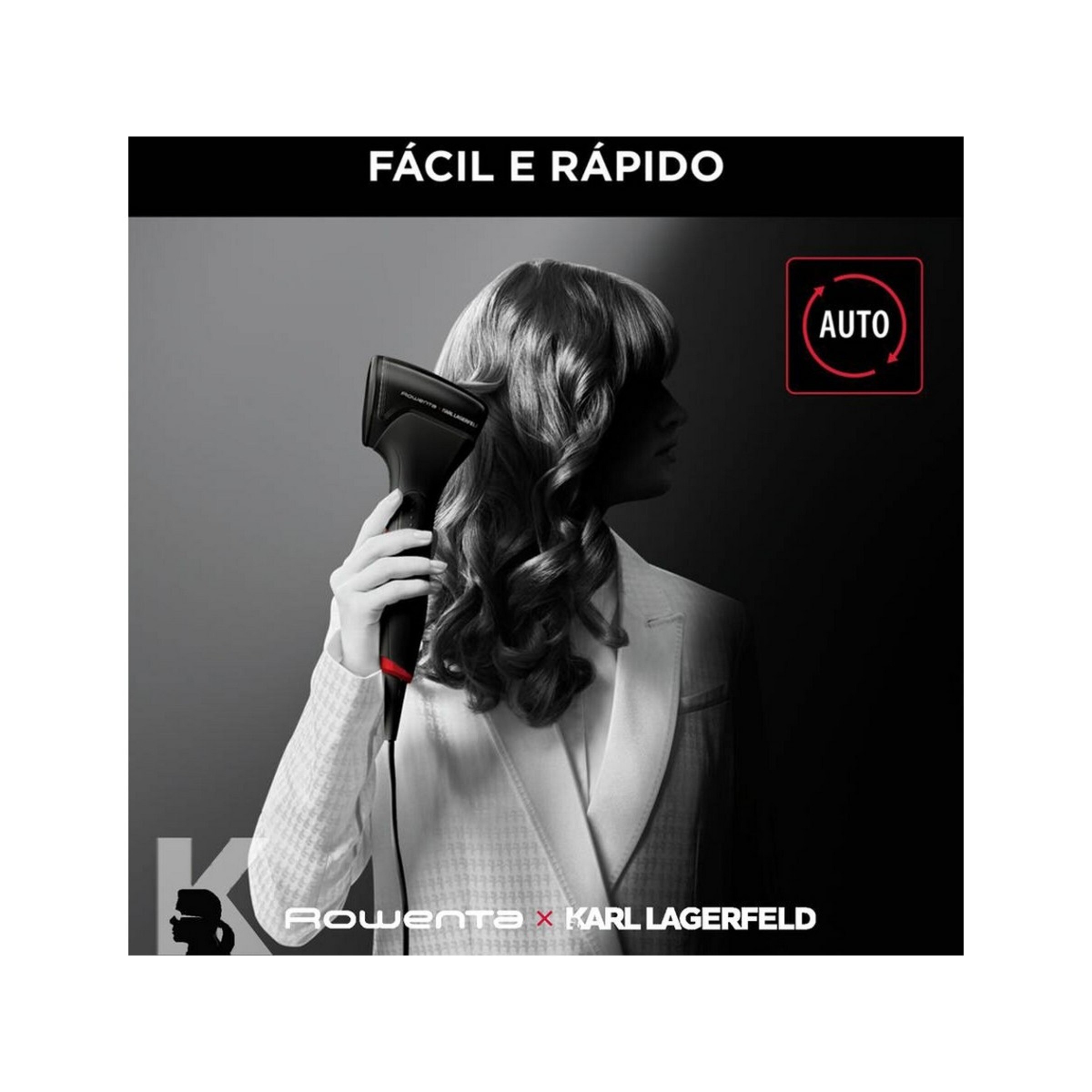 Modelador de Cabelo Rowenta So Curls Karl Lagerfeld CF371LF0, de 170°C-200 °C e 3 Níveis de Temperatura - Preto e Vermelho 3