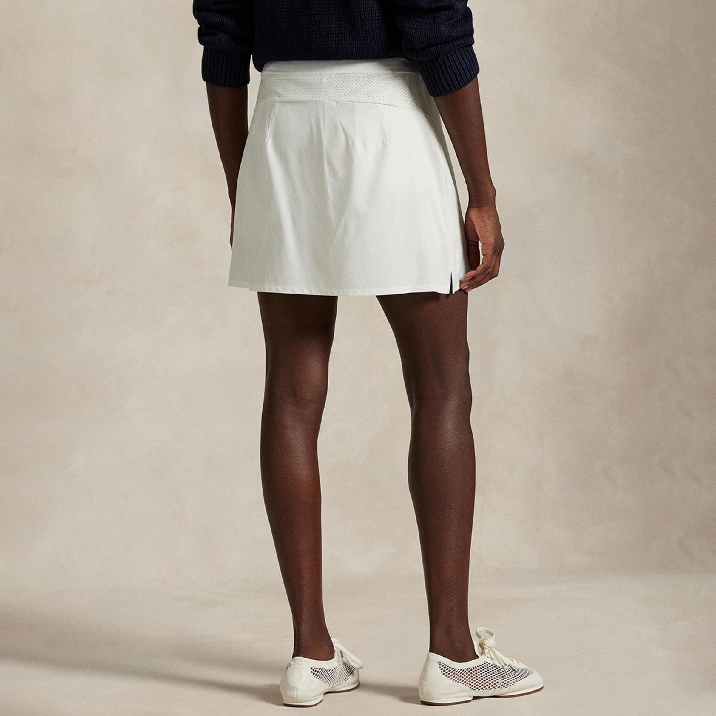 Saia-Calça Desportiva Elástica de Mulher Branco-3