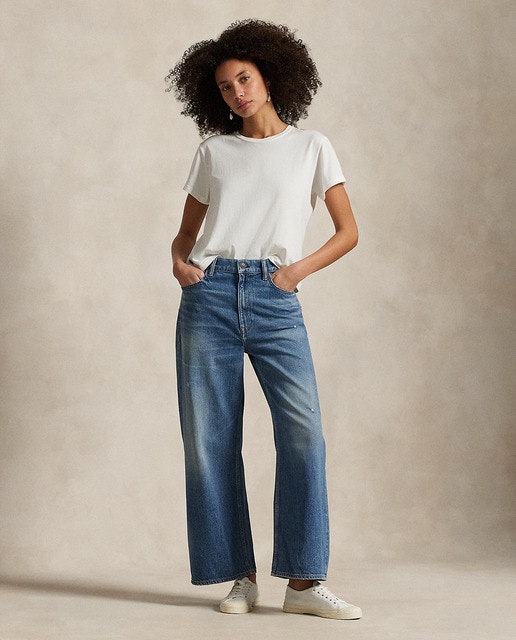 Imagem 0 de Jeans Straight com Perna Larga e Cintura Subida