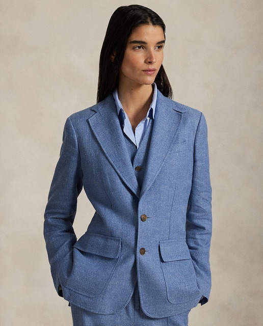 Imagem 0 de Blazer de Linho com Silhueta Ajustada